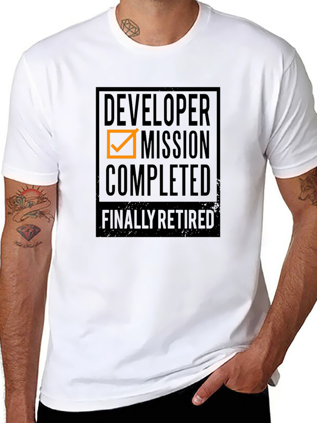Developer Mission Completed T-Shirt - Retirement Gift