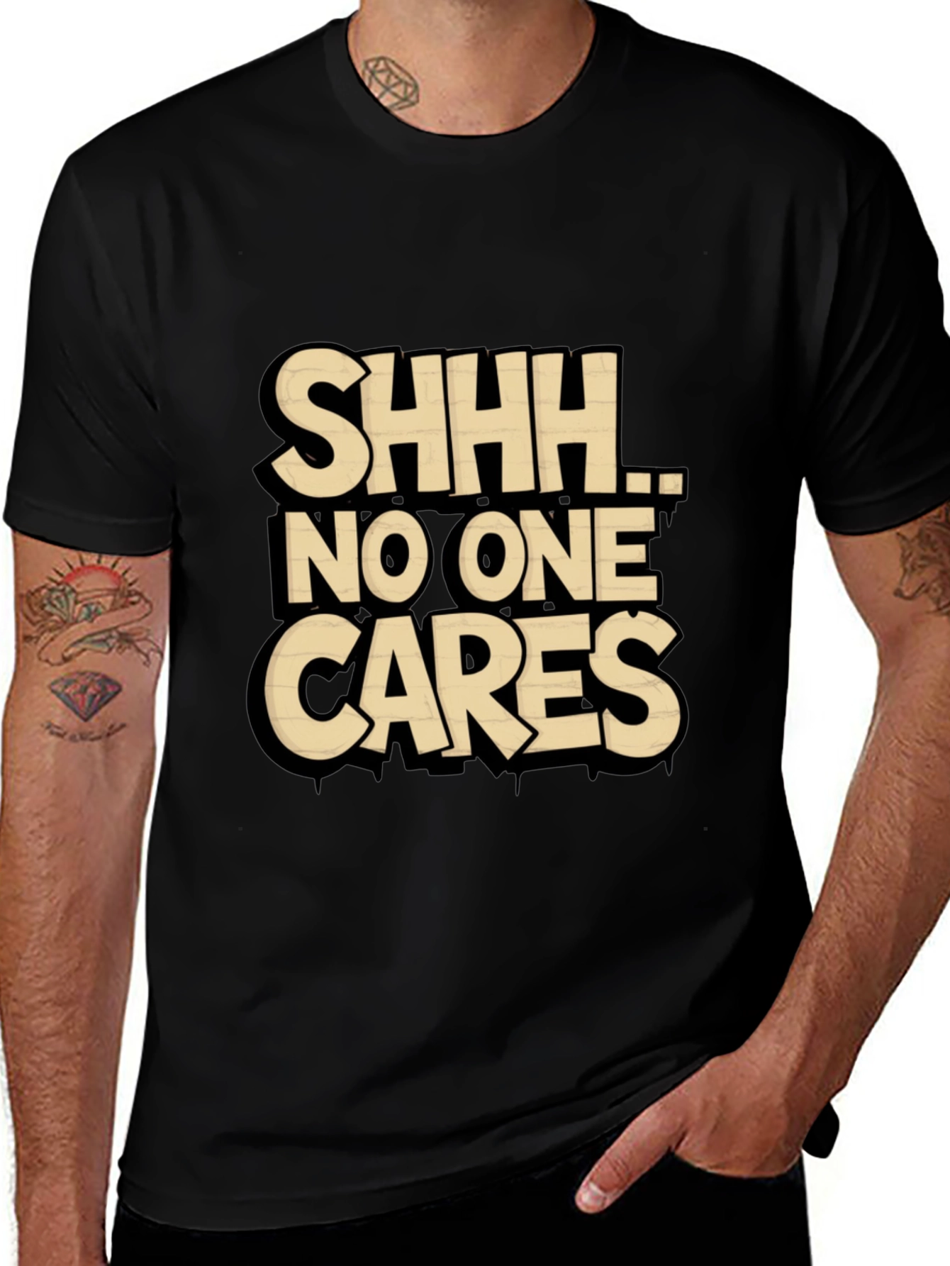 SHHH No One Cares Graphic Tee