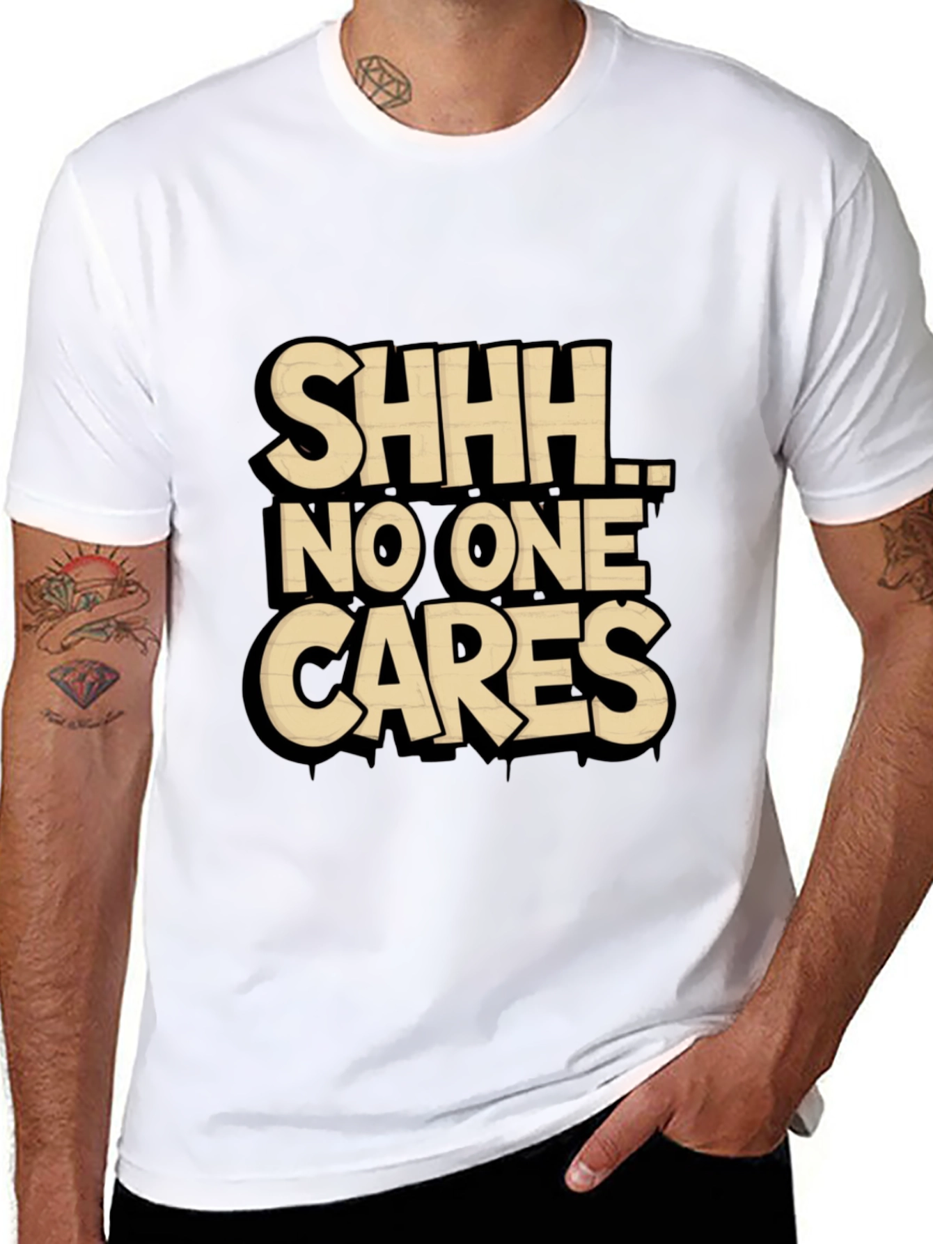 SHHH No One Cares Graphic Tee