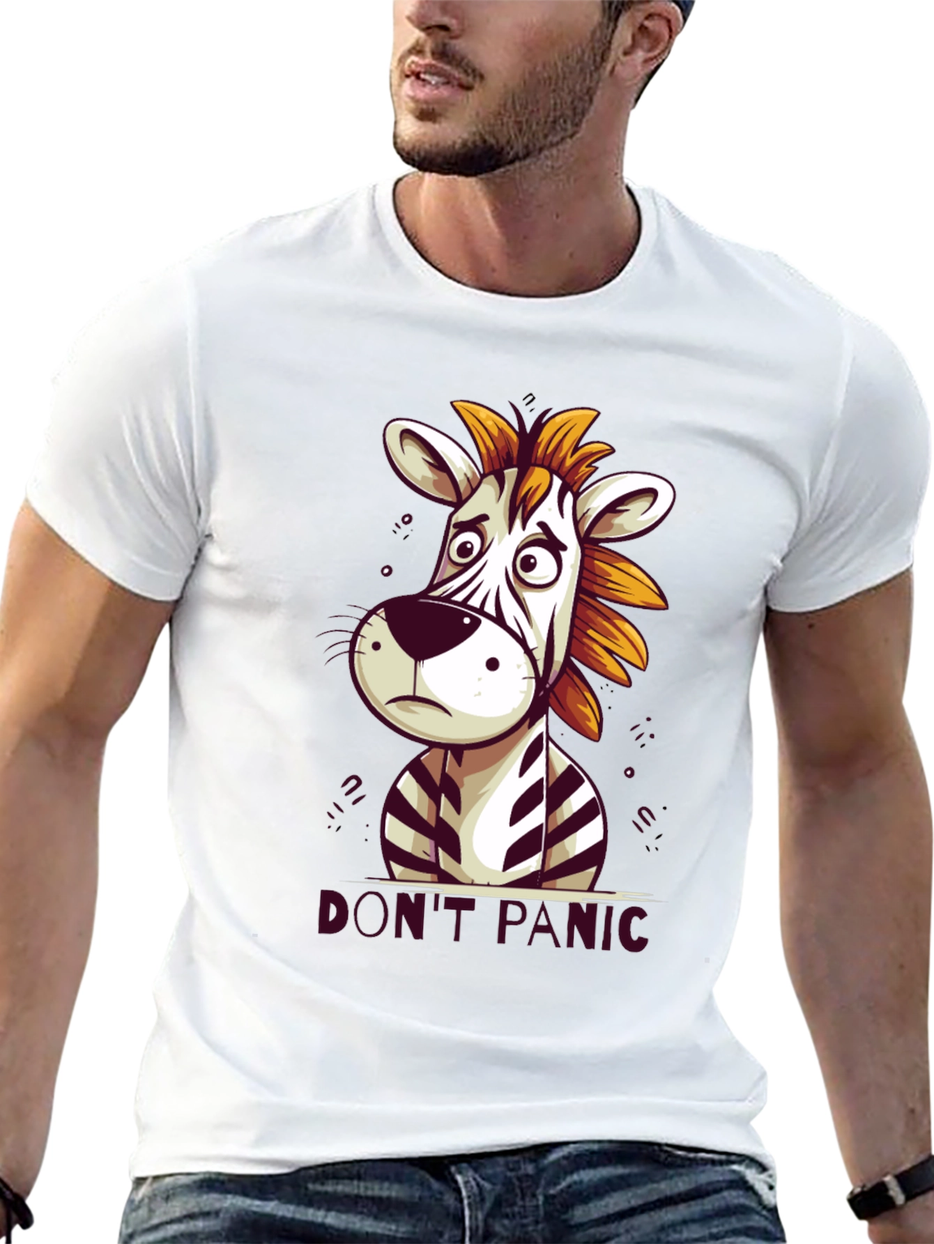 Dont Panic Zebra Graphic Tee