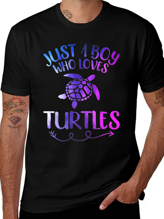 Boys Turtle Lover T-Shirt - Just a Boy Who Loves Turtles