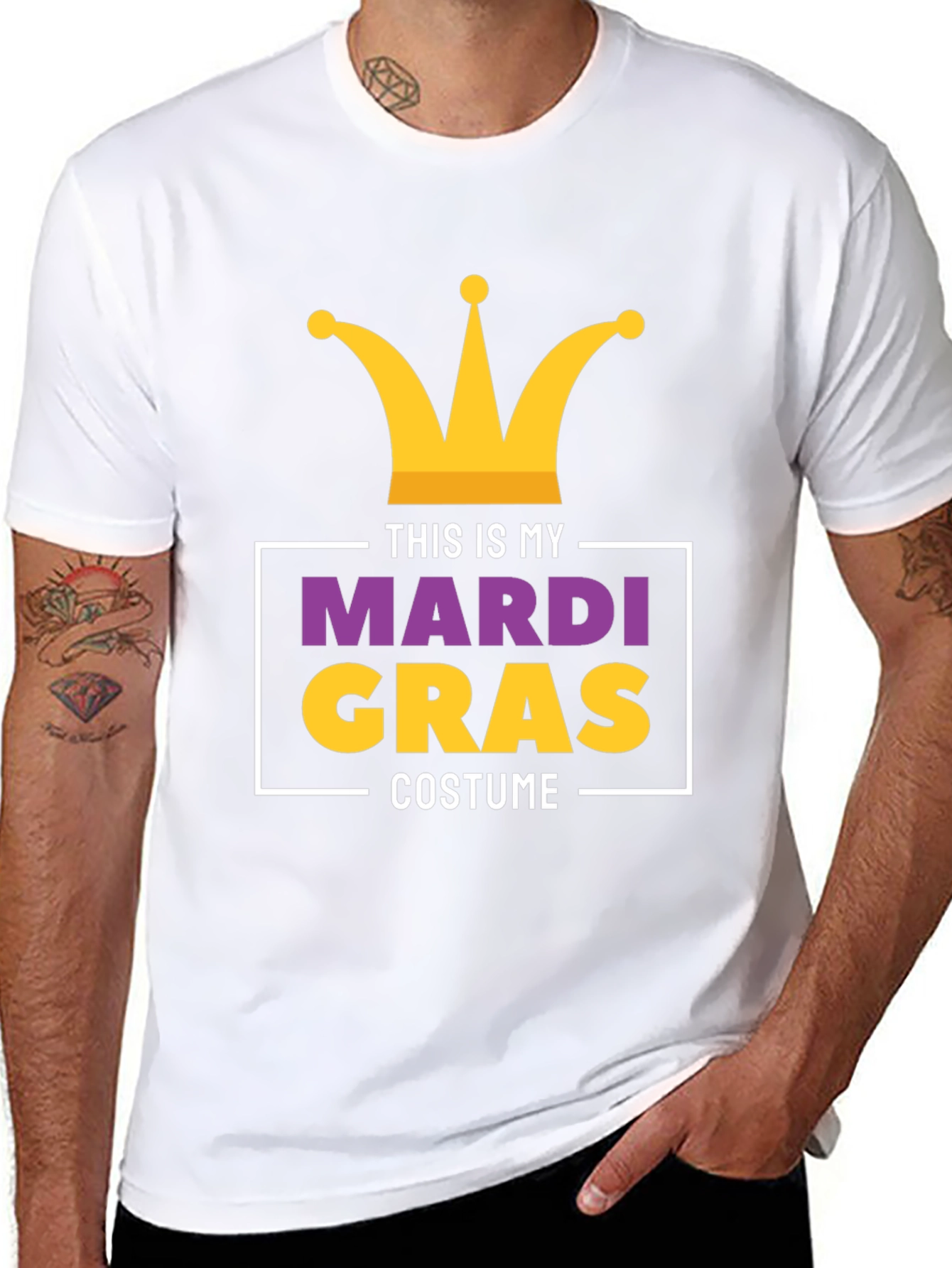 Mardi Gras Costume T-Shirt - Mens