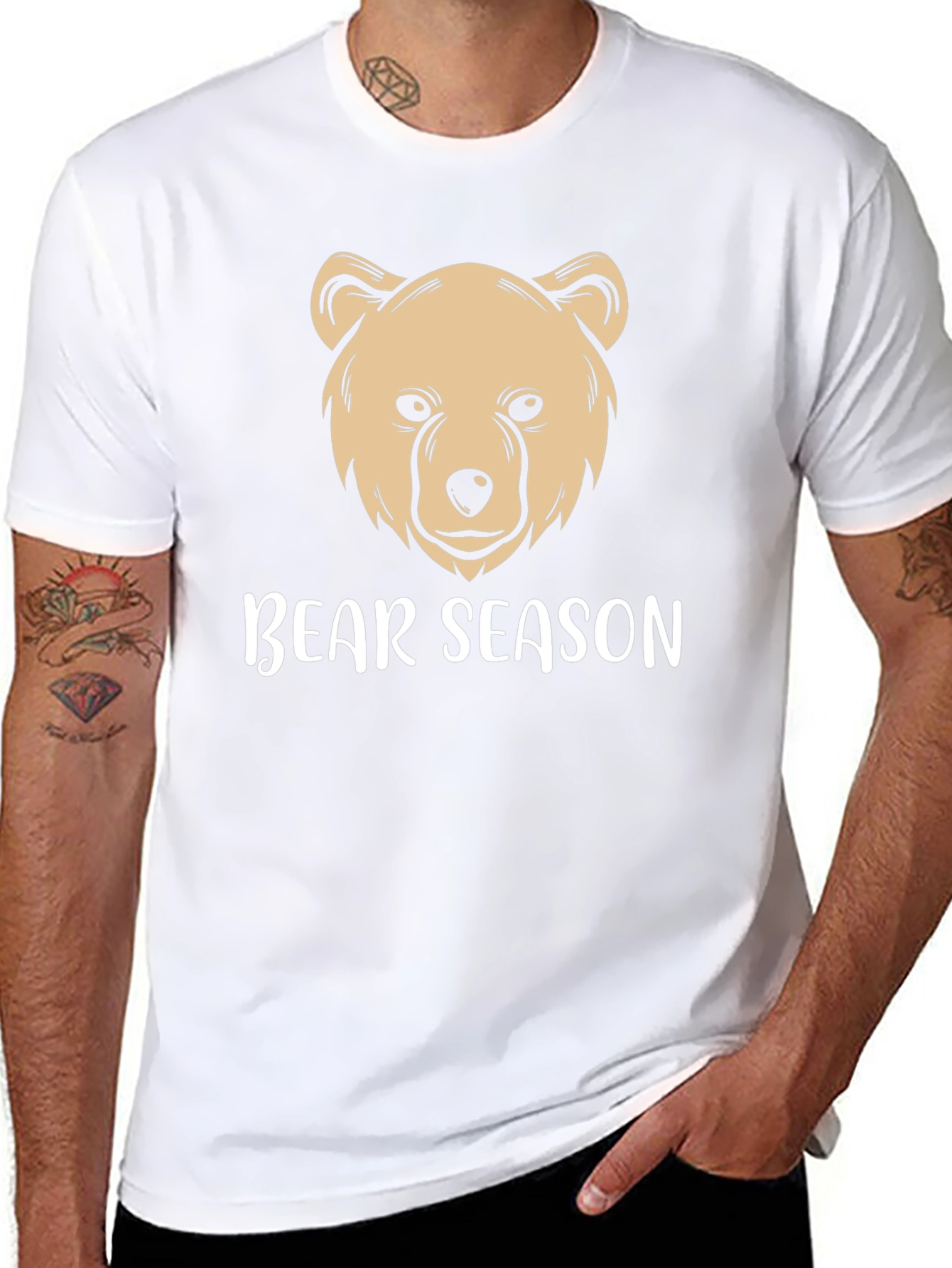 Bear Season Graphic T-Shirt - Black