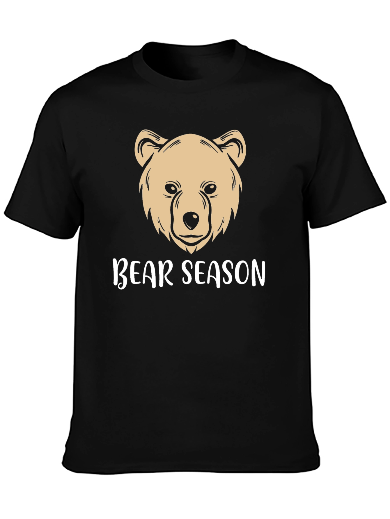 Bear Season Graphic T-Shirt - Black