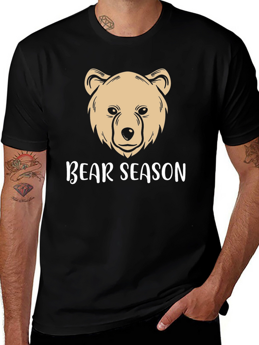 Bear Season Graphic T-Shirt - Black