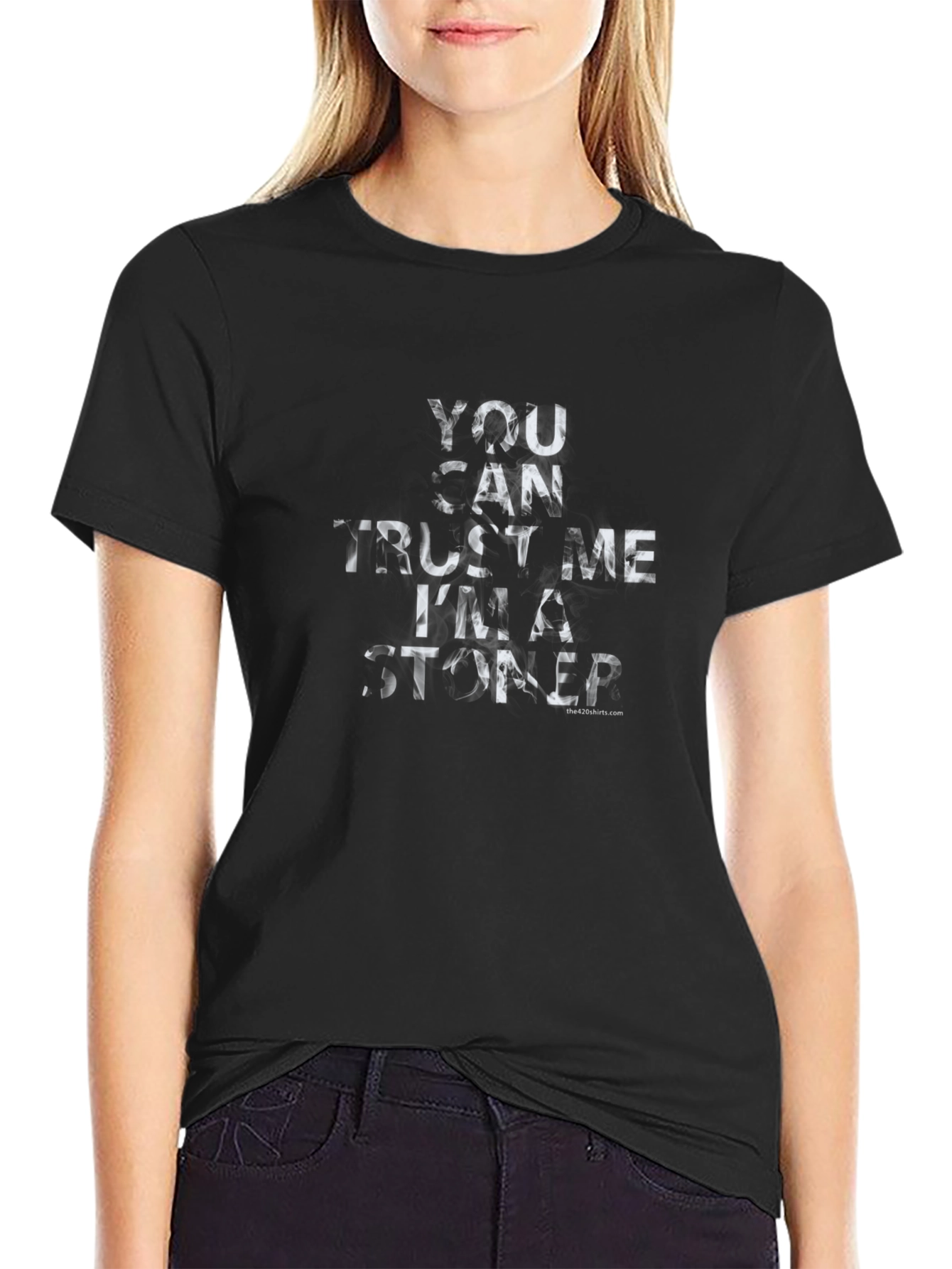 Trust Me Stoner Graphic Tee - Black Casual T-Shirt