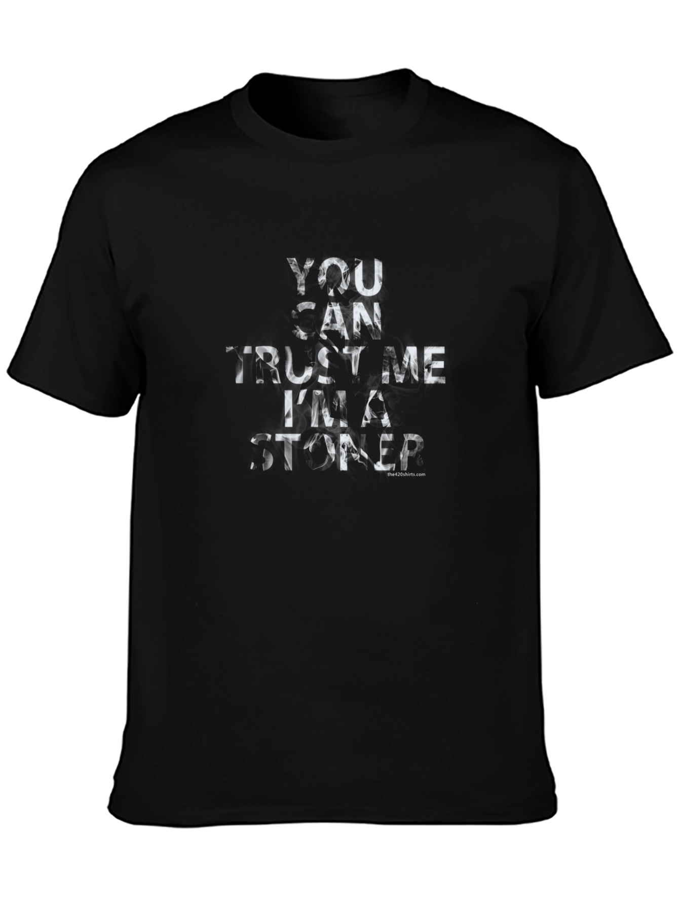 Trust Me Stoner Graphic Tee - Black Casual T-Shirt