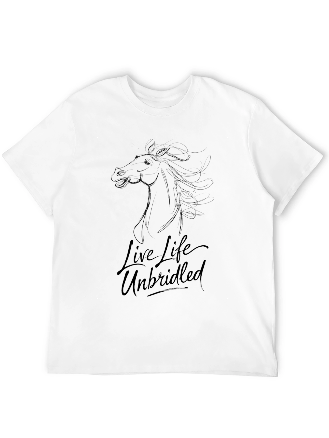Live Life Unbridled Black Graphic Tee
