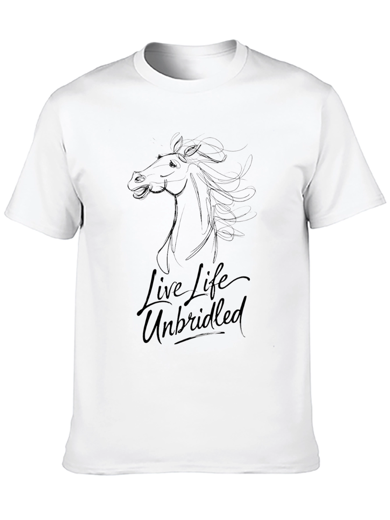 Live Life Unbridled Black Graphic Tee