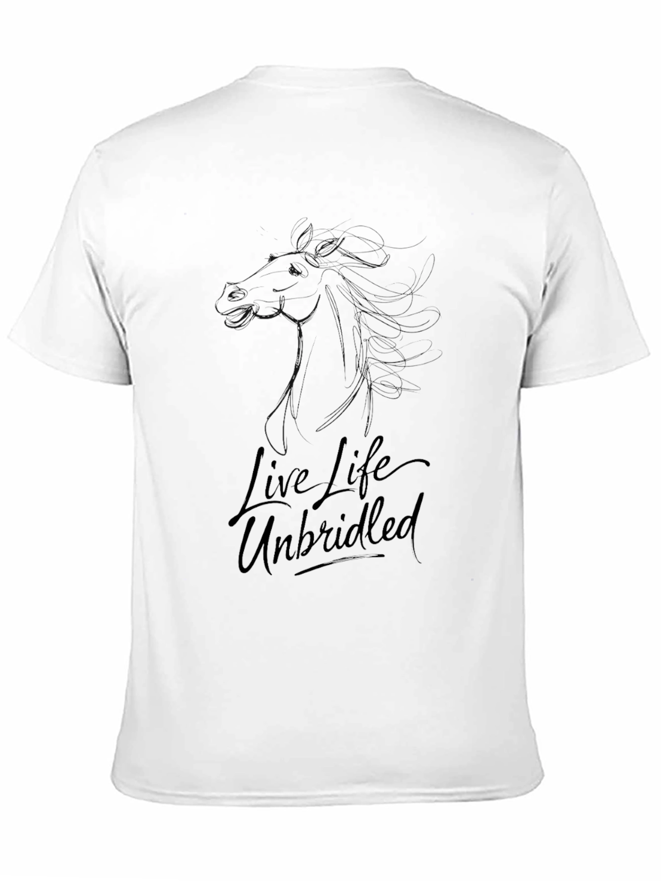 Live Life Unbridled Black Graphic Tee