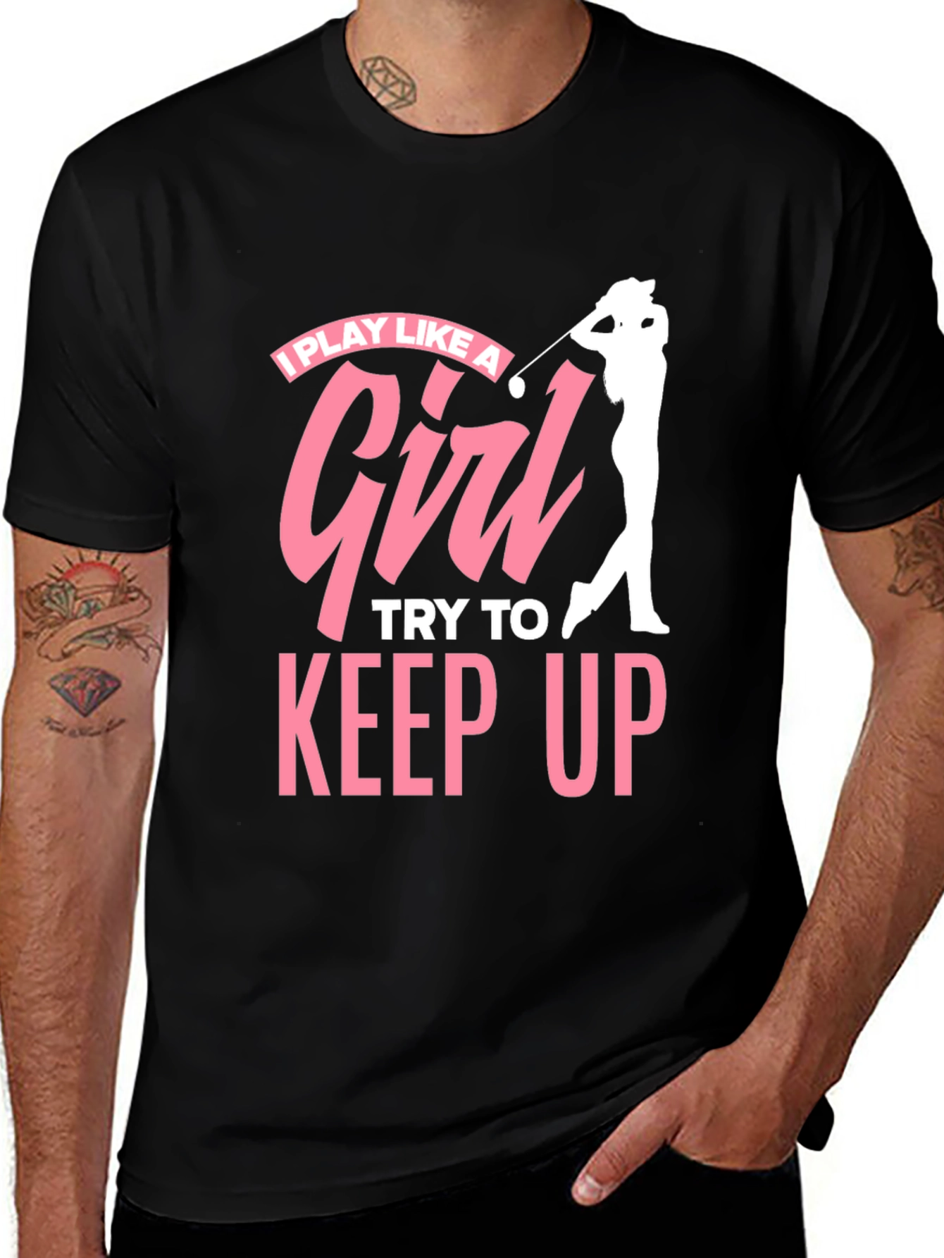 I Play Like a Girl Golfing T-Shirt