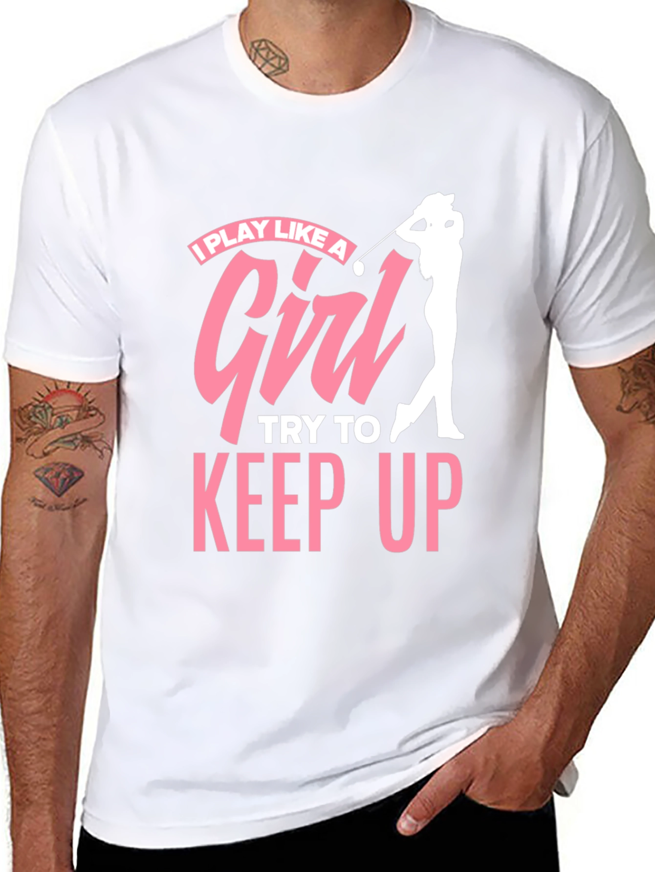 I Play Like a Girl Golfing T-Shirt