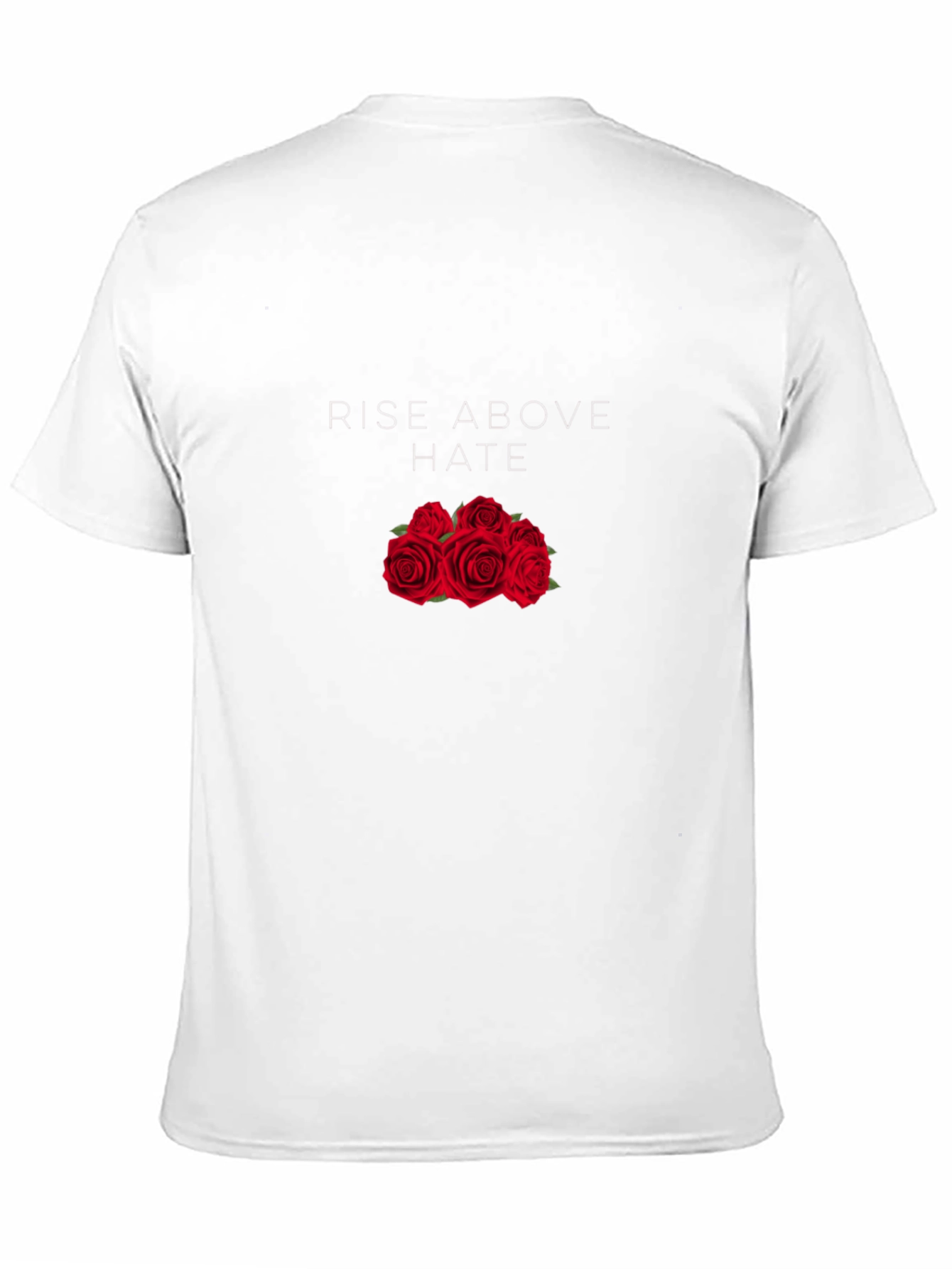 Black T-Shirt with Roses