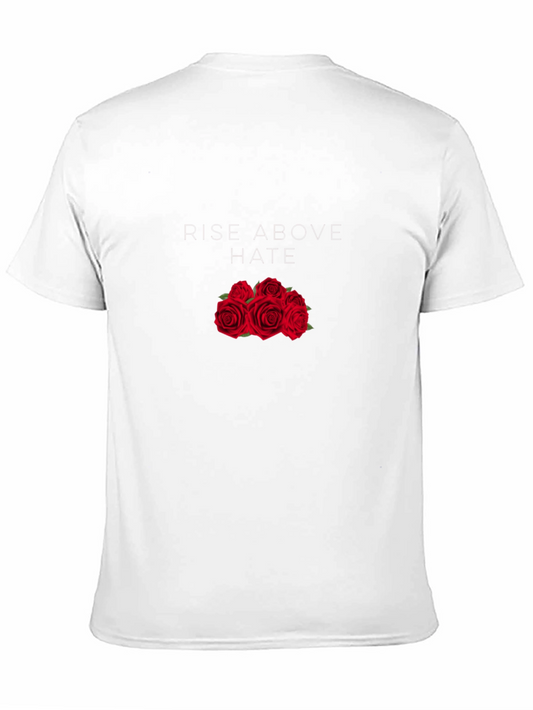 Black T-Shirt with Roses