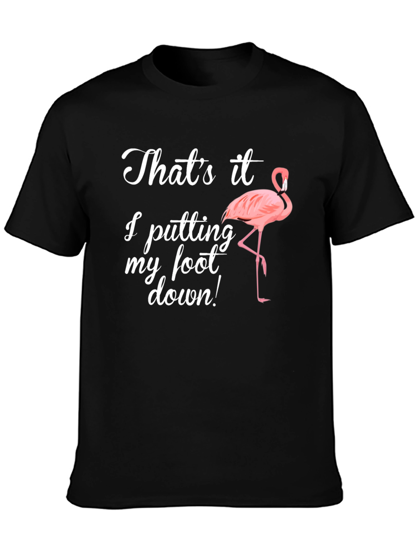 Funny Flamingo Foot Down T-Shirt