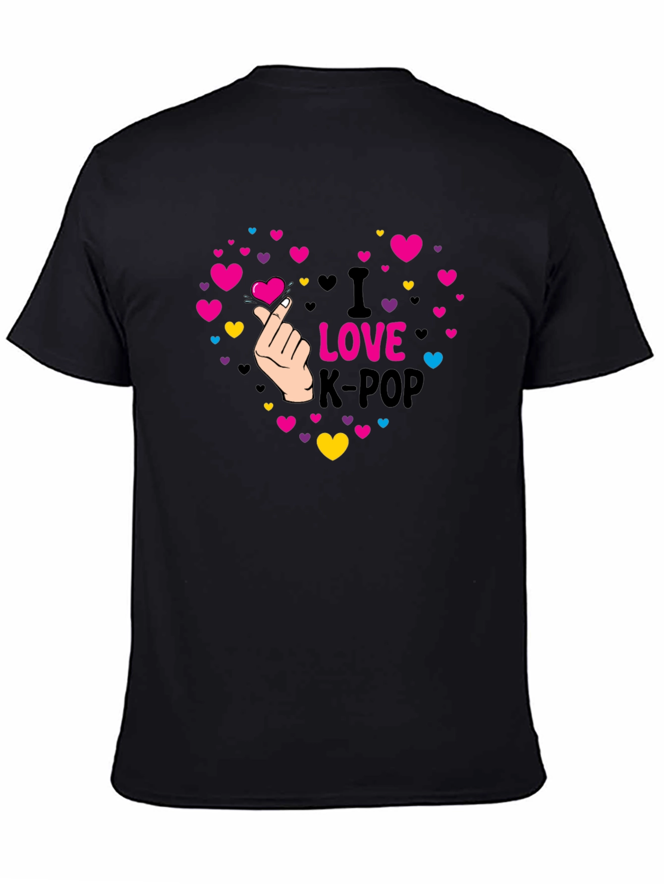 I Love K-Pop Heart Graphic T-Shirt