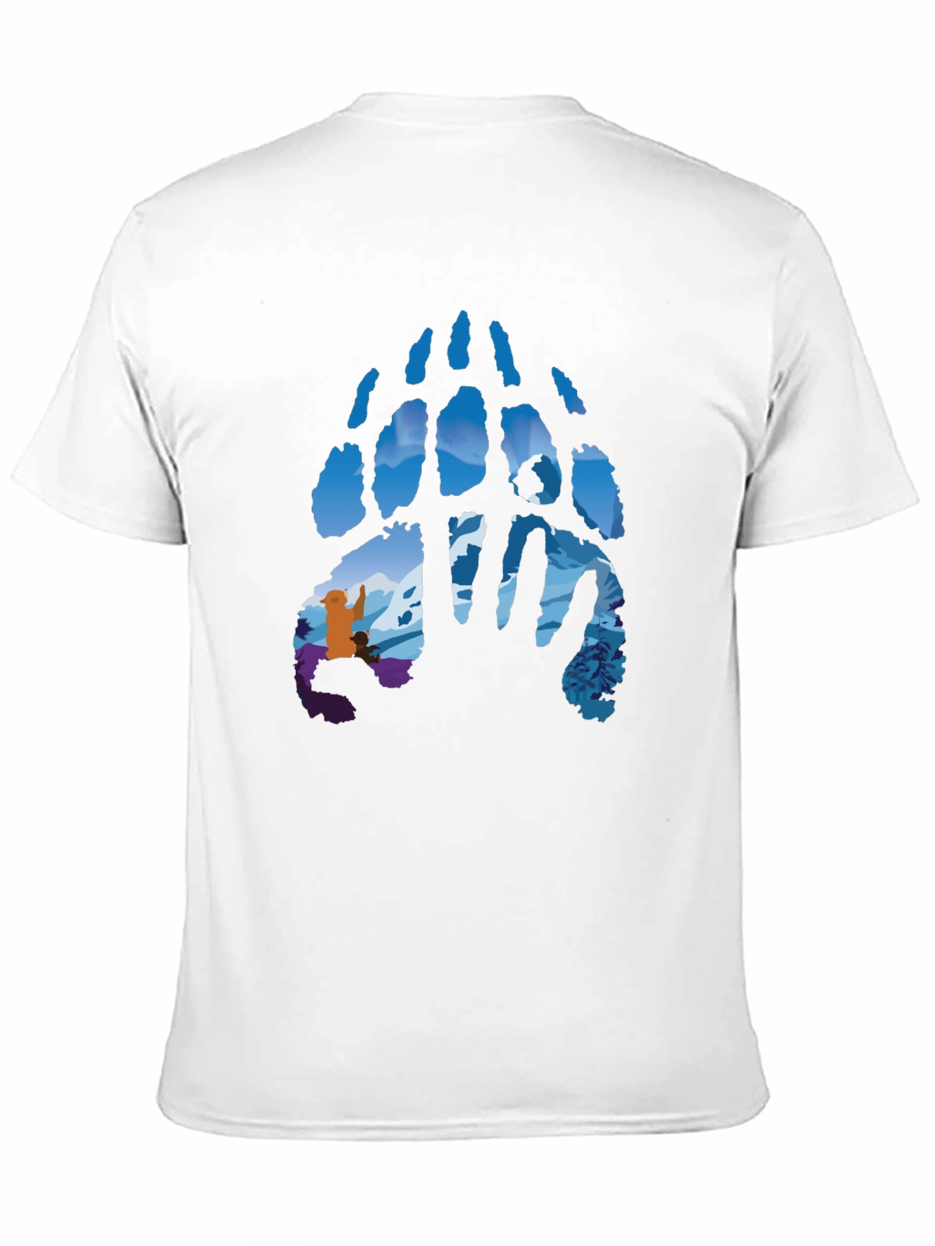 Nature Bear Paw Print Graphic Tee