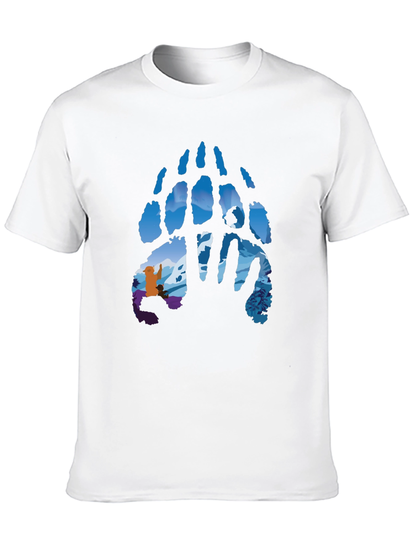 Nature Bear Paw Print Graphic Tee