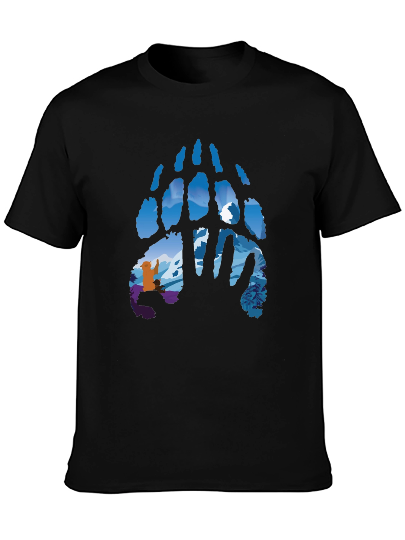 Nature Bear Paw Print Graphic Tee