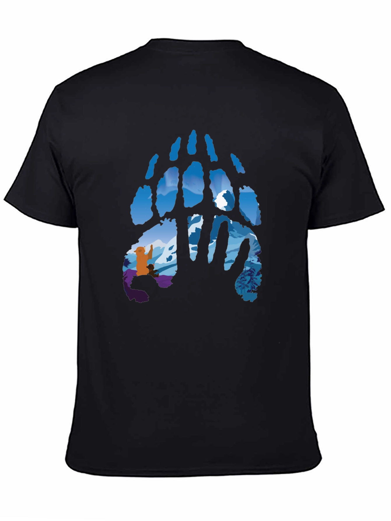 Nature Bear Paw Print Graphic Tee