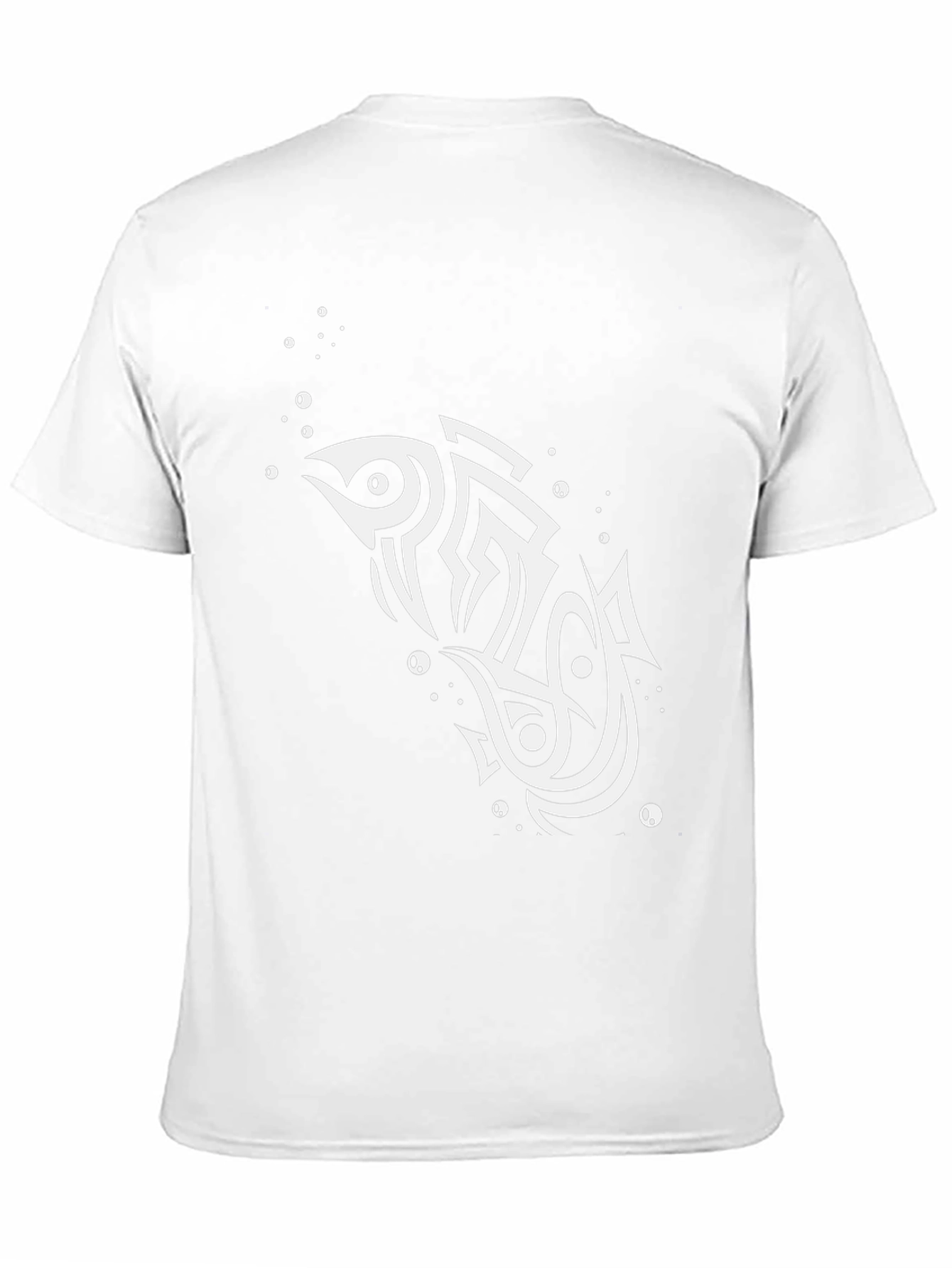 Tribal Fish Graphic Black T-Shirt