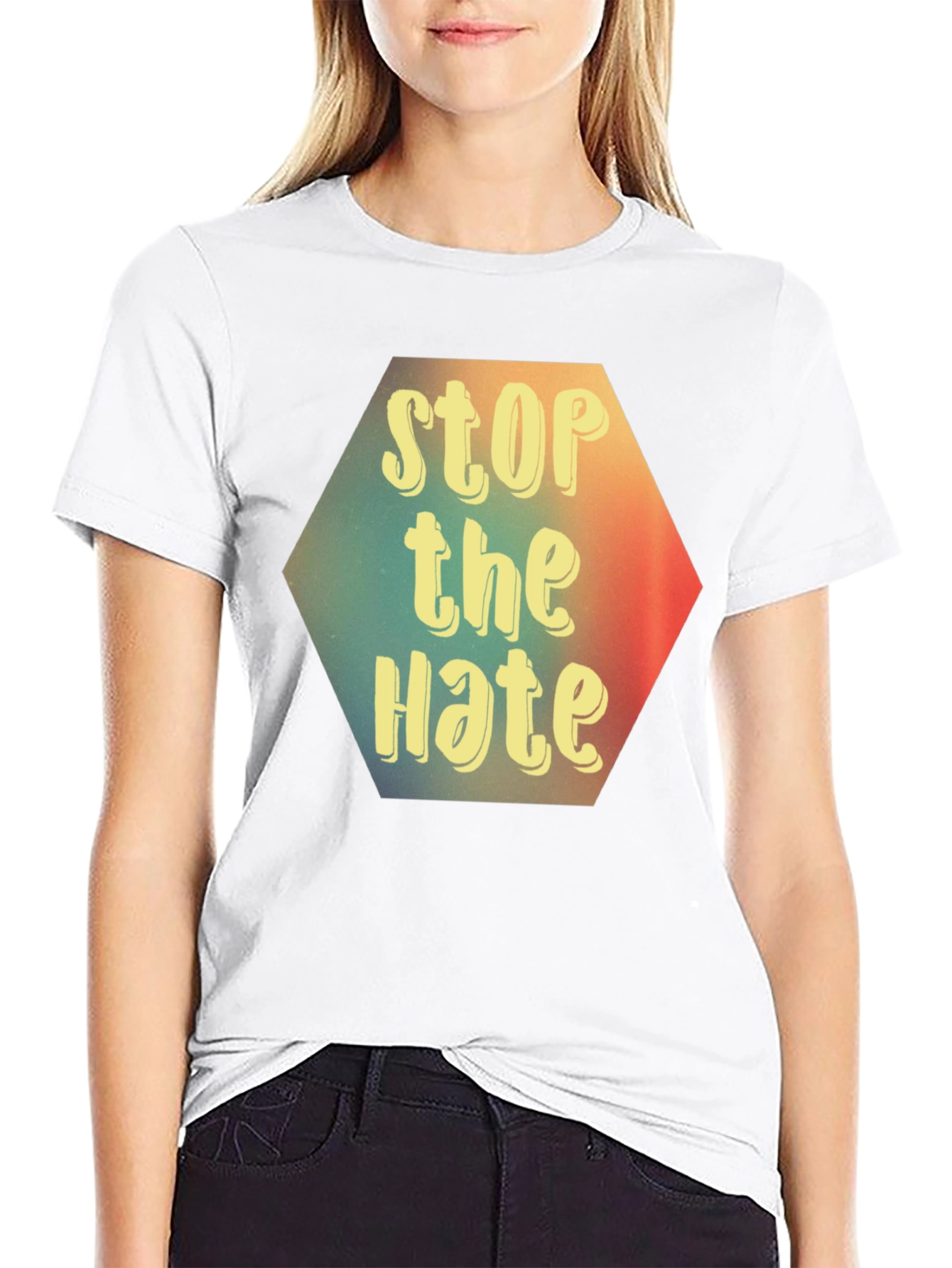 Stop the Hate Graphic Tee - Black Unisex T-Shirt