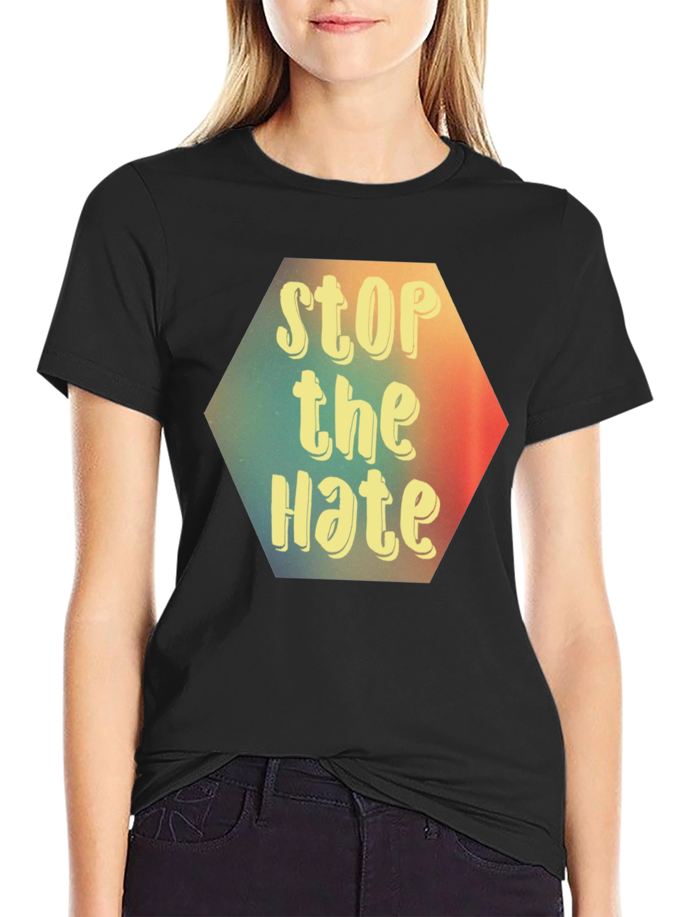 Stop the Hate Graphic Tee - Black Unisex T-Shirt