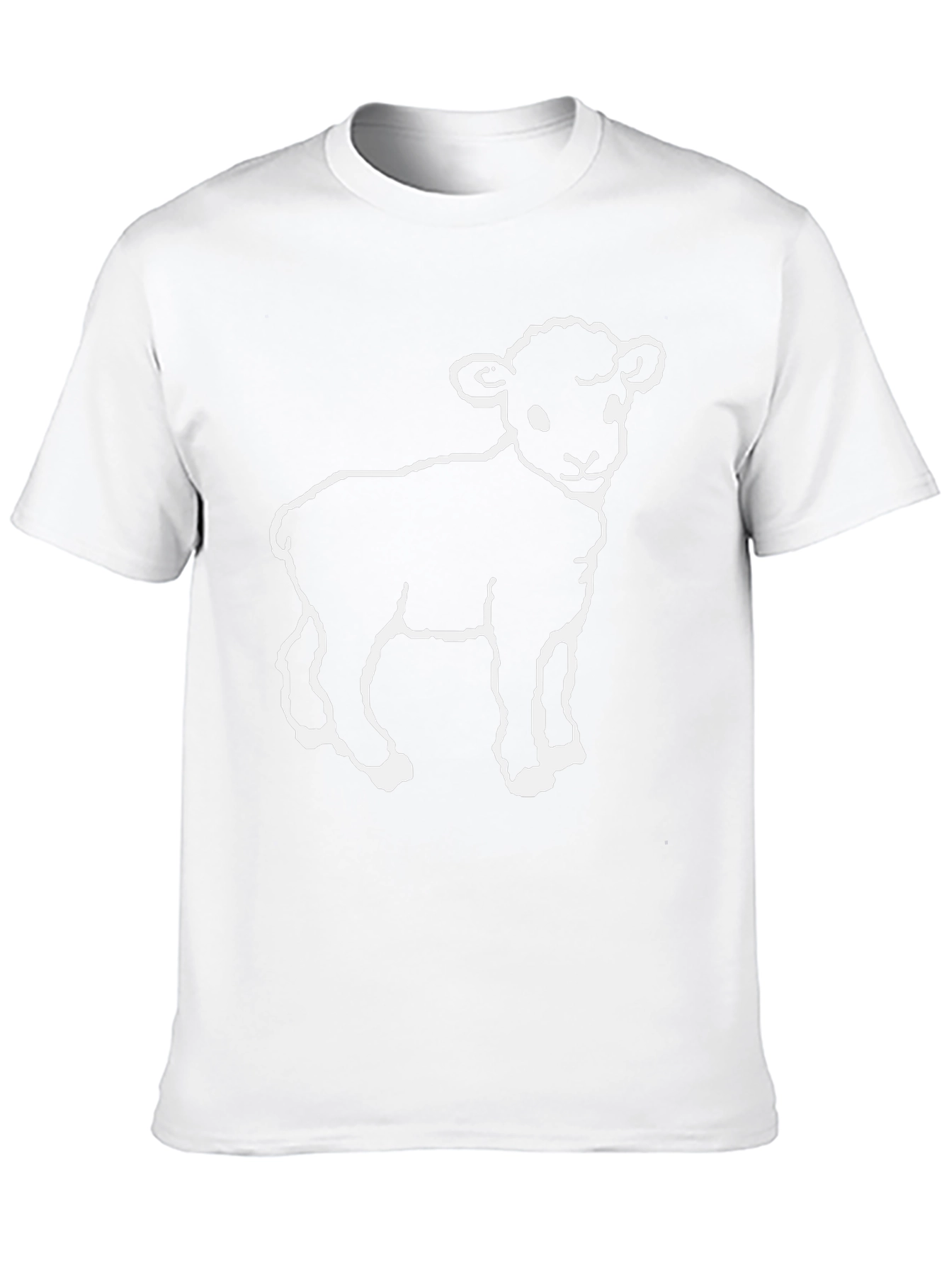 Lamb Graphic T-Shirt - Black Cotton Blend