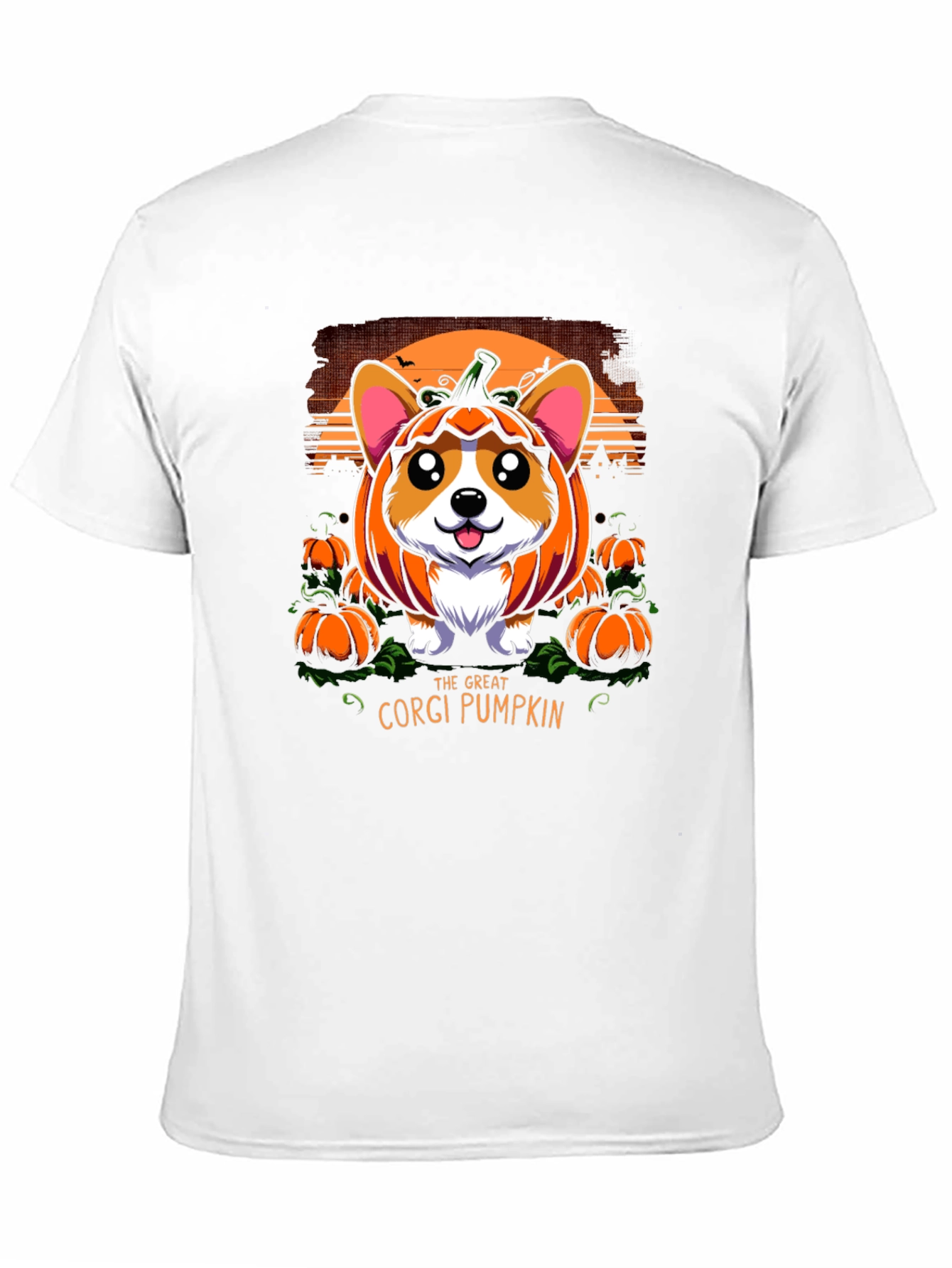Corgi Pumpkin Halloween Graphic Tee