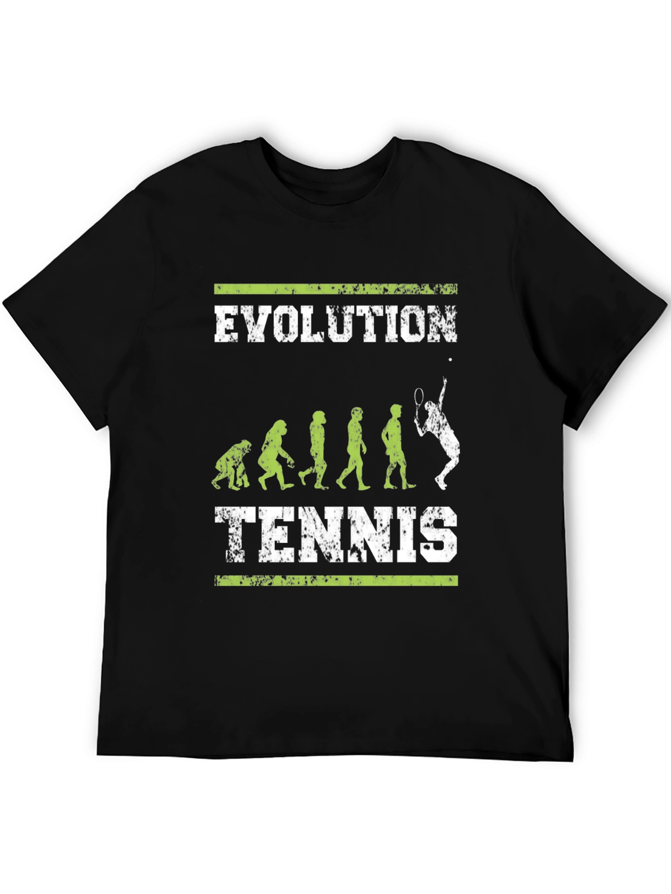 Evolution of Tennis Black Graphic T-Shirt