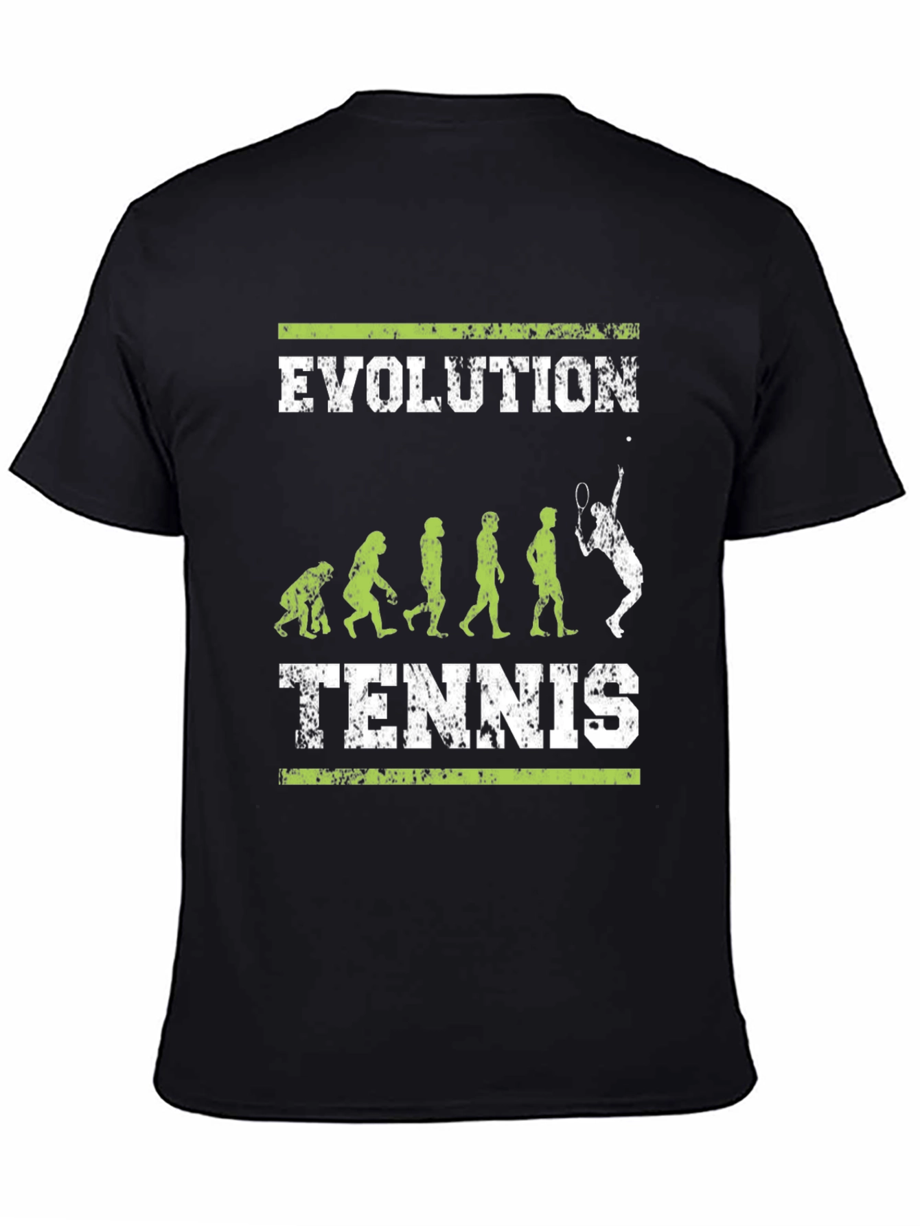 Evolution of Tennis Black Graphic T-Shirt