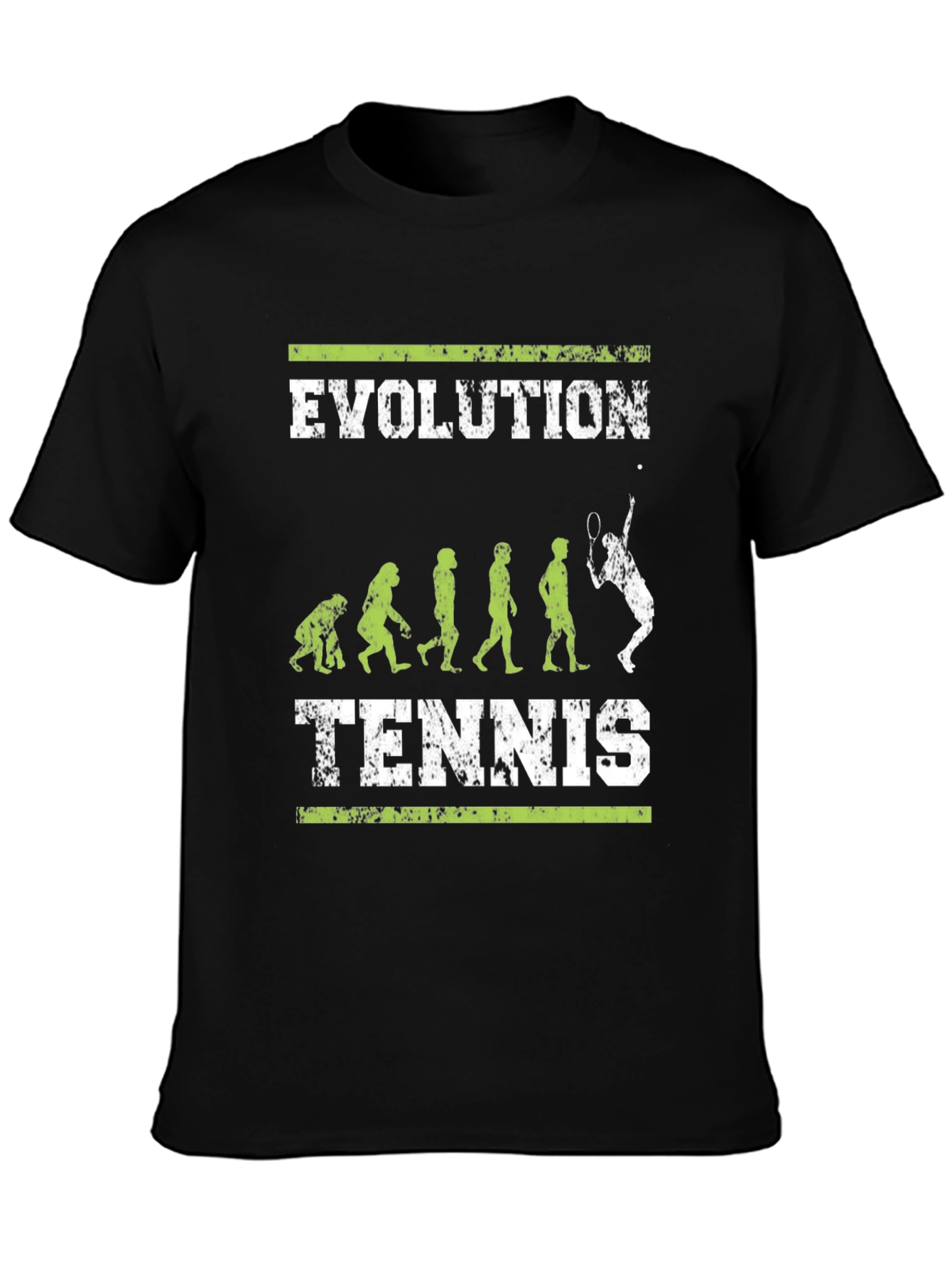 Evolution of Tennis Black Graphic T-Shirt