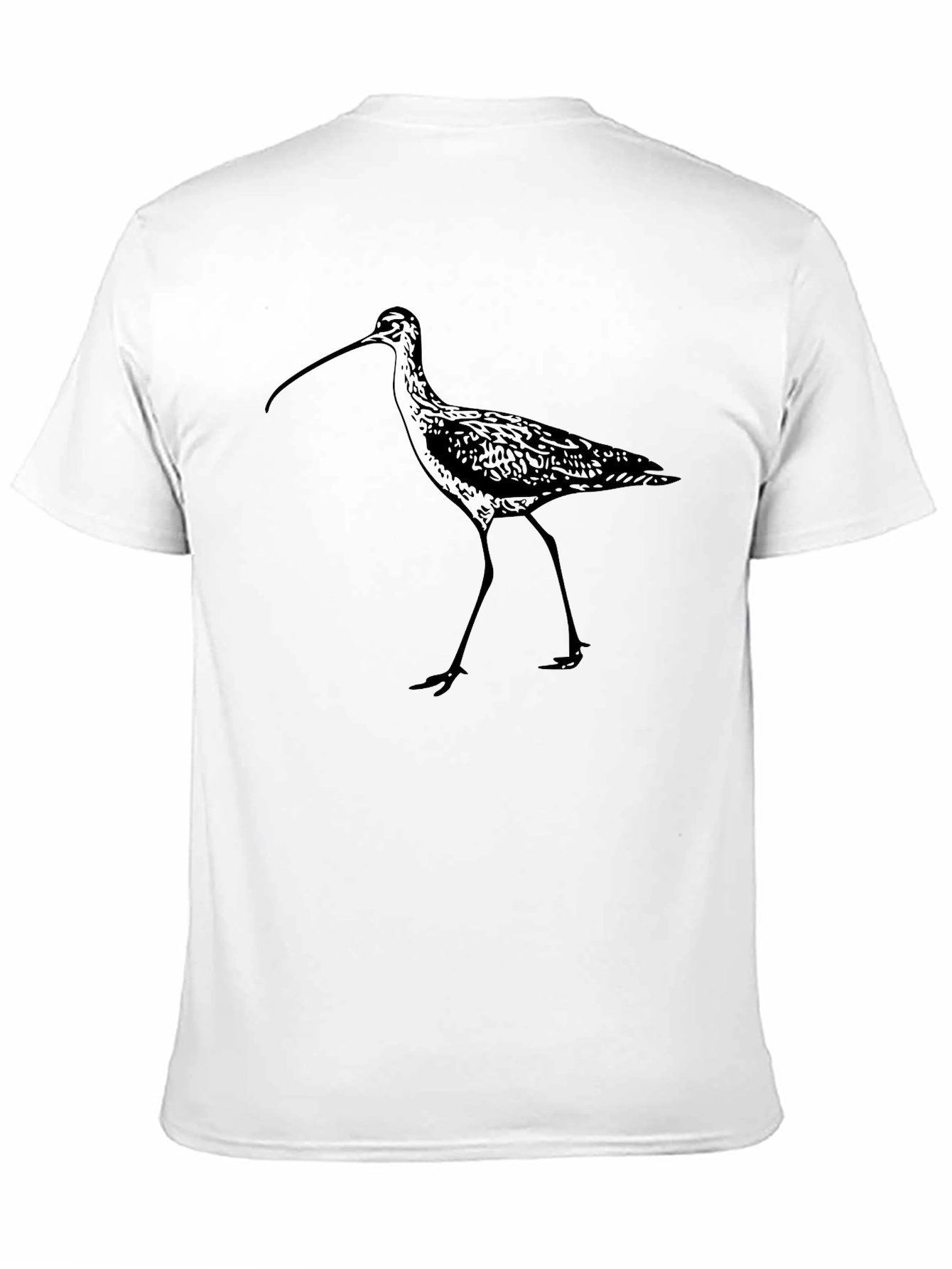 Stylish Bird Graphic Tee - Black