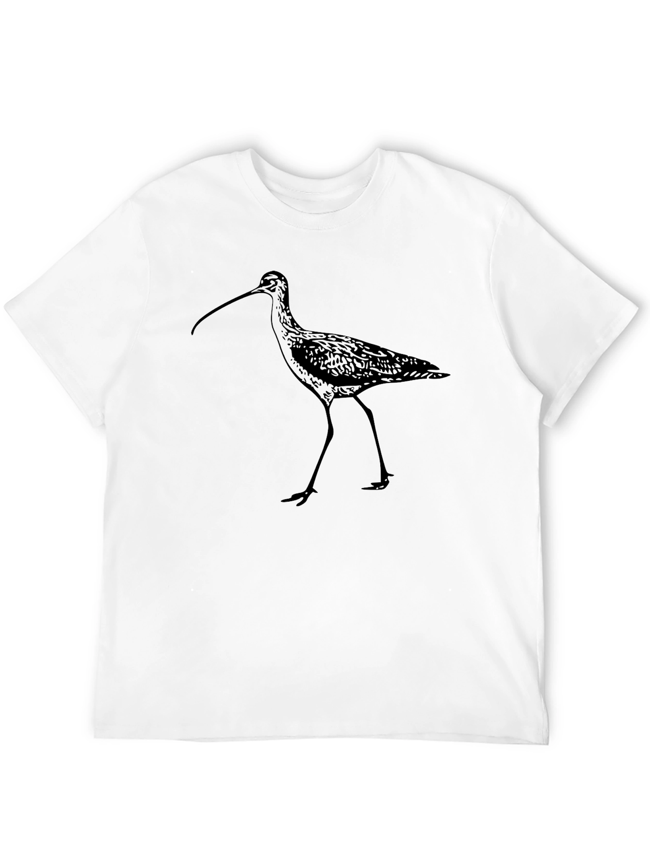 Stylish Bird Graphic Tee - Black