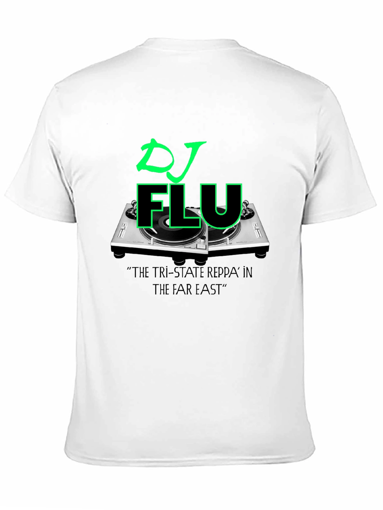 DJ FLU Graphic Tee - Turntable Design