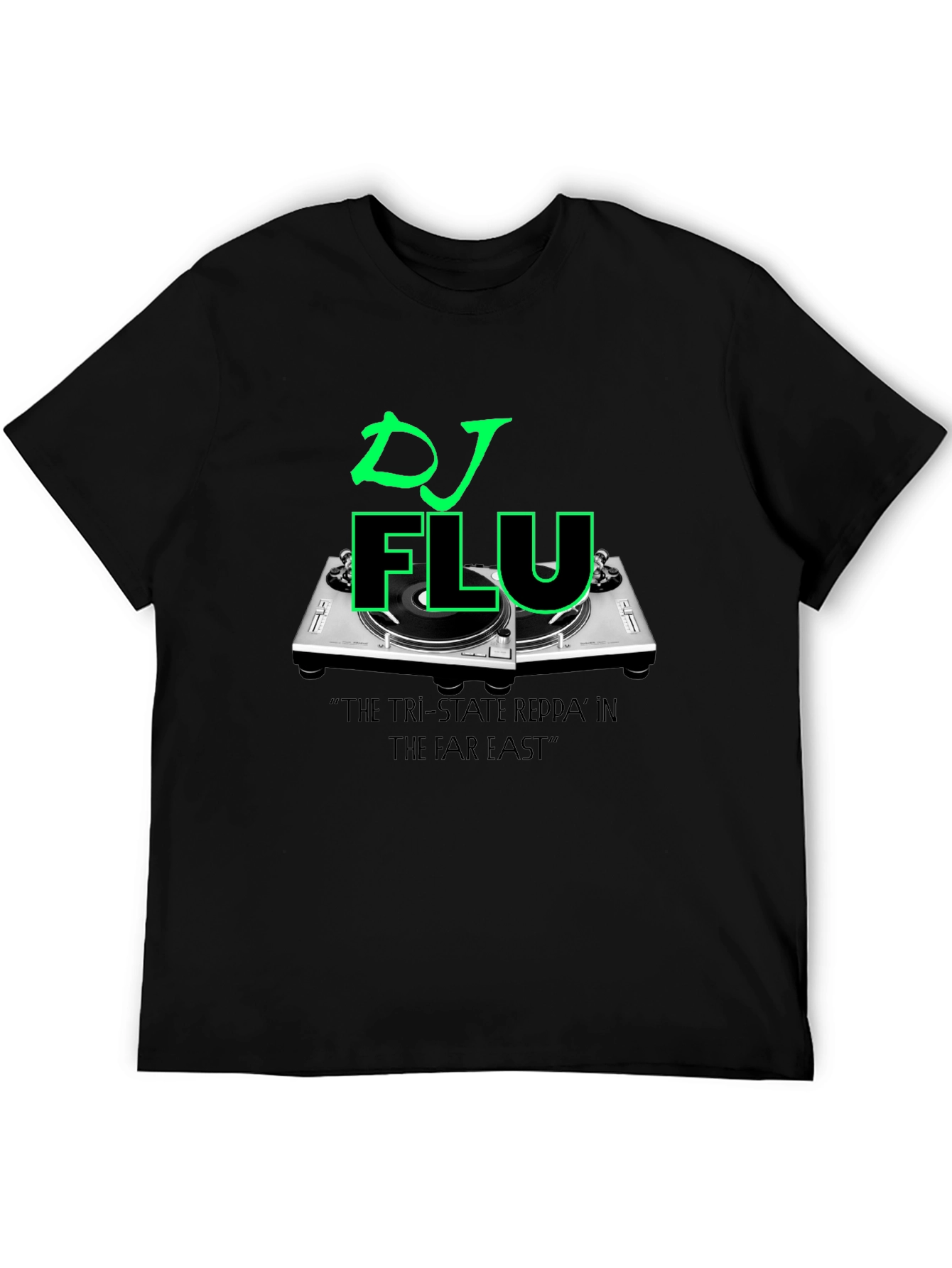 DJ FLU Graphic Tee - Turntable Design