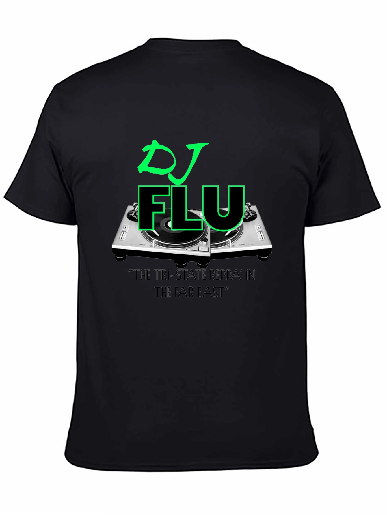 DJ FLU Graphic Tee - Turntable Design