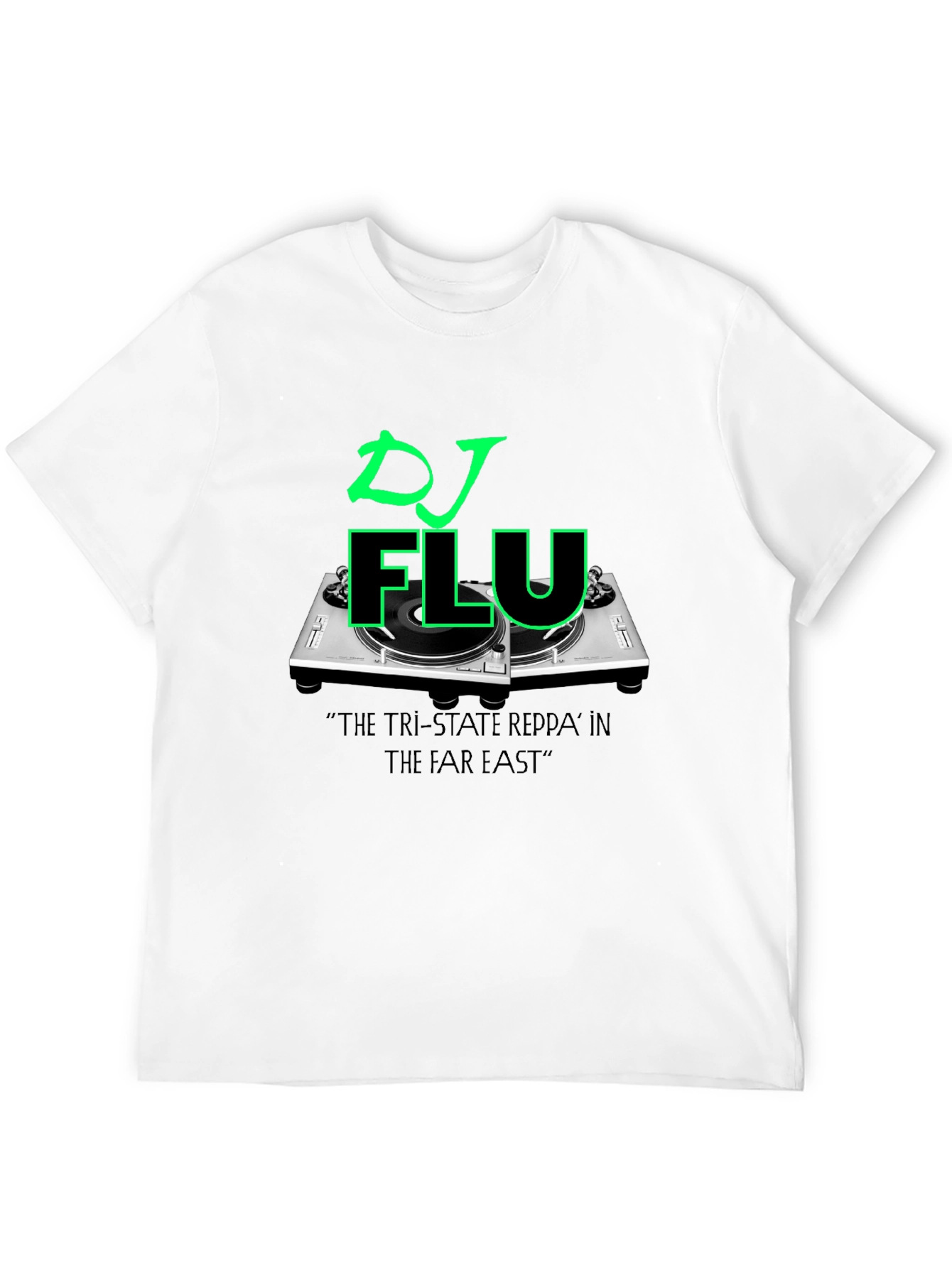 DJ FLU Graphic Tee - Turntable Design