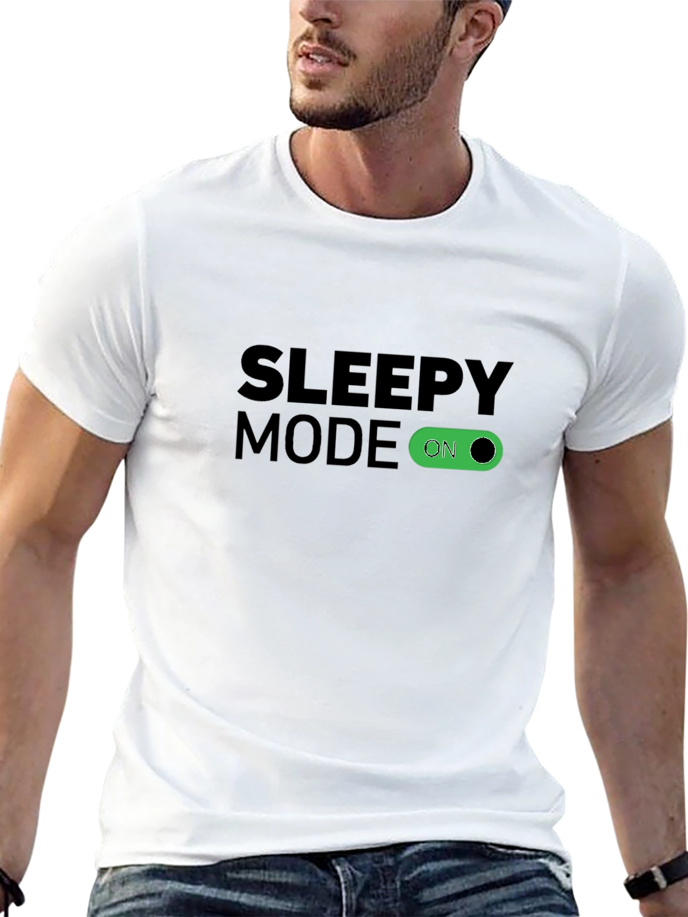 Sleepy Mode On Black T-Shirt