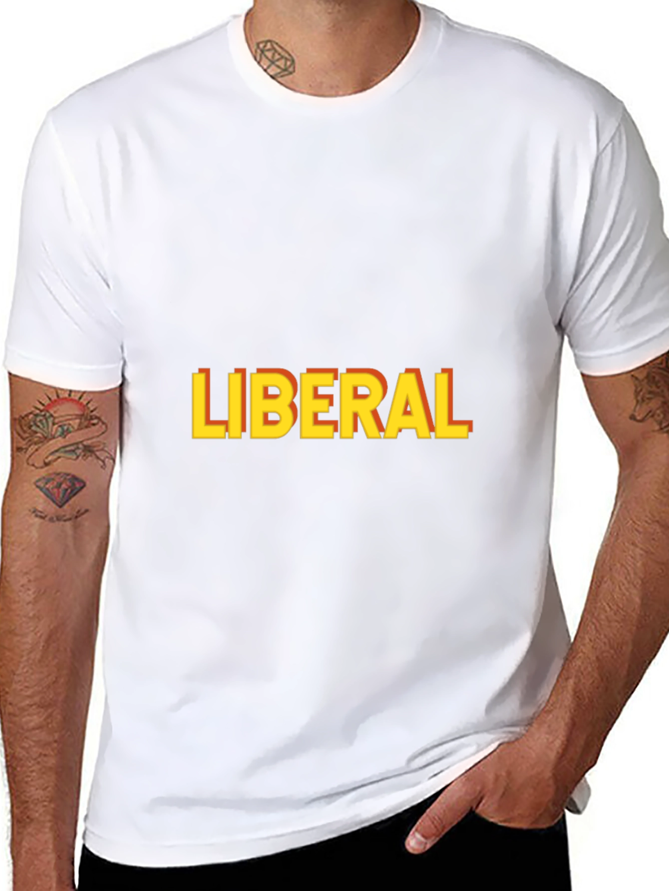Liberal Graphic Print T-Shirt - Black