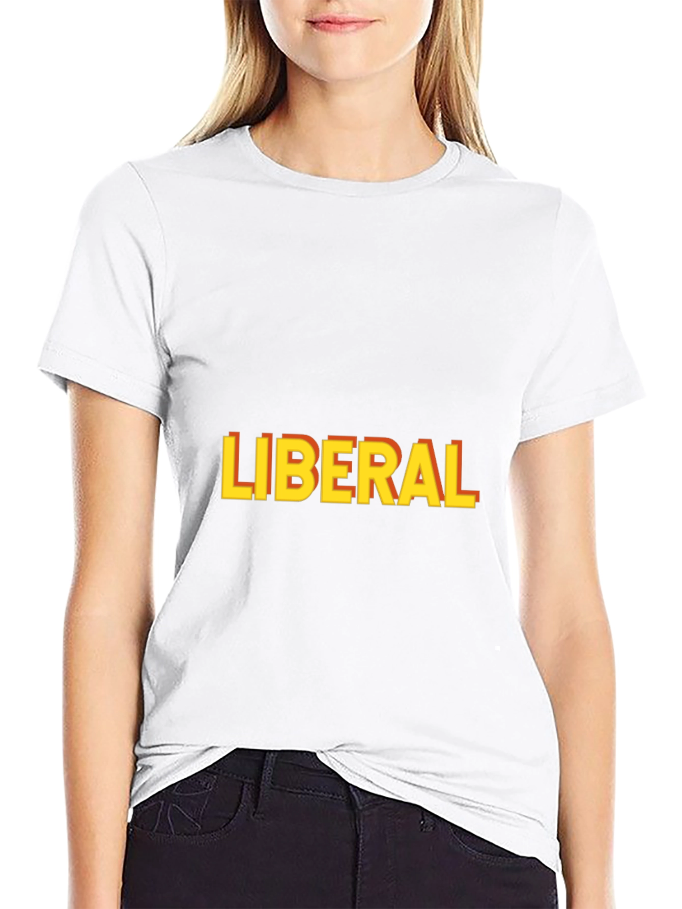 Liberal Graphic Print T-Shirt - Black