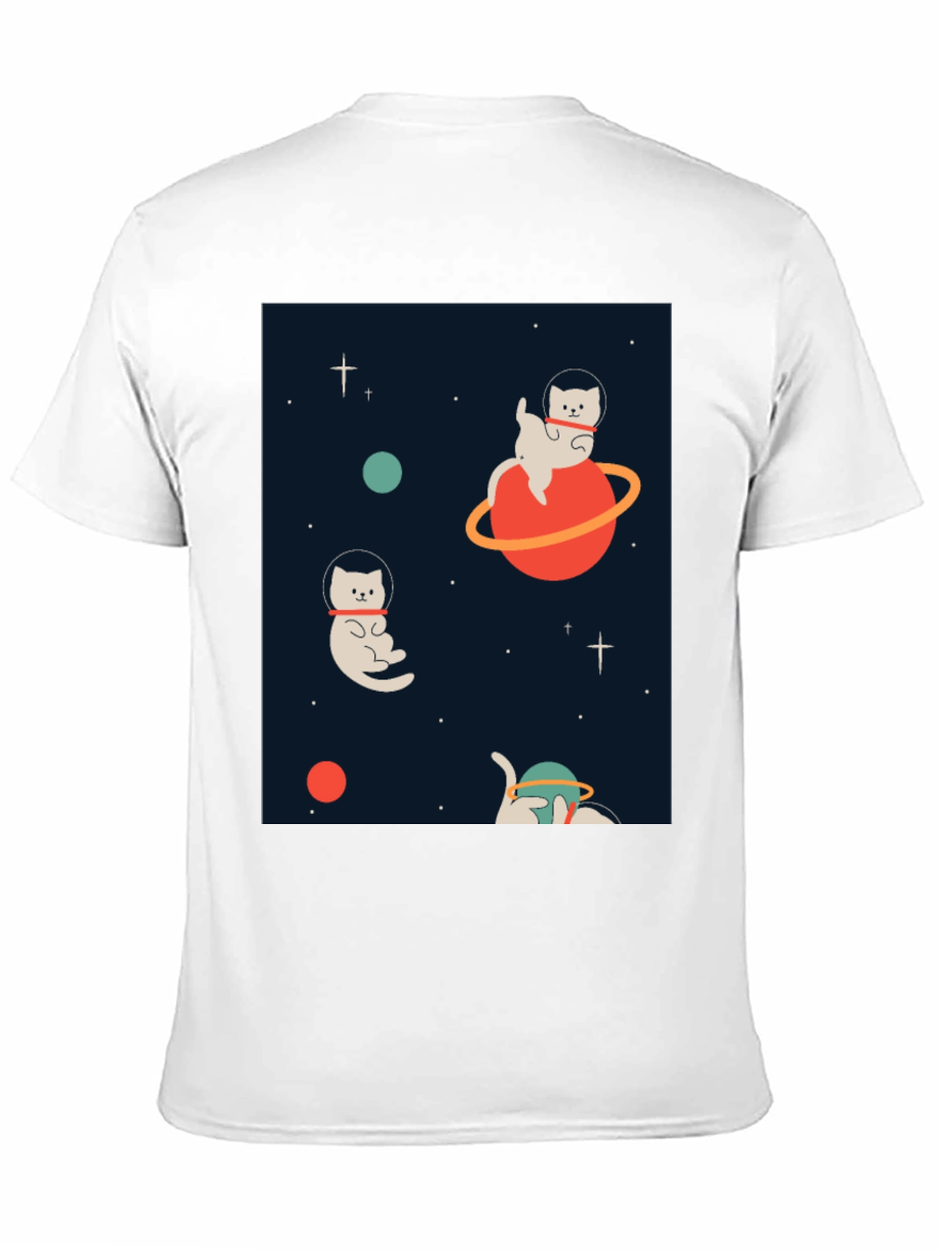 Space Cats Black Graphic Tee