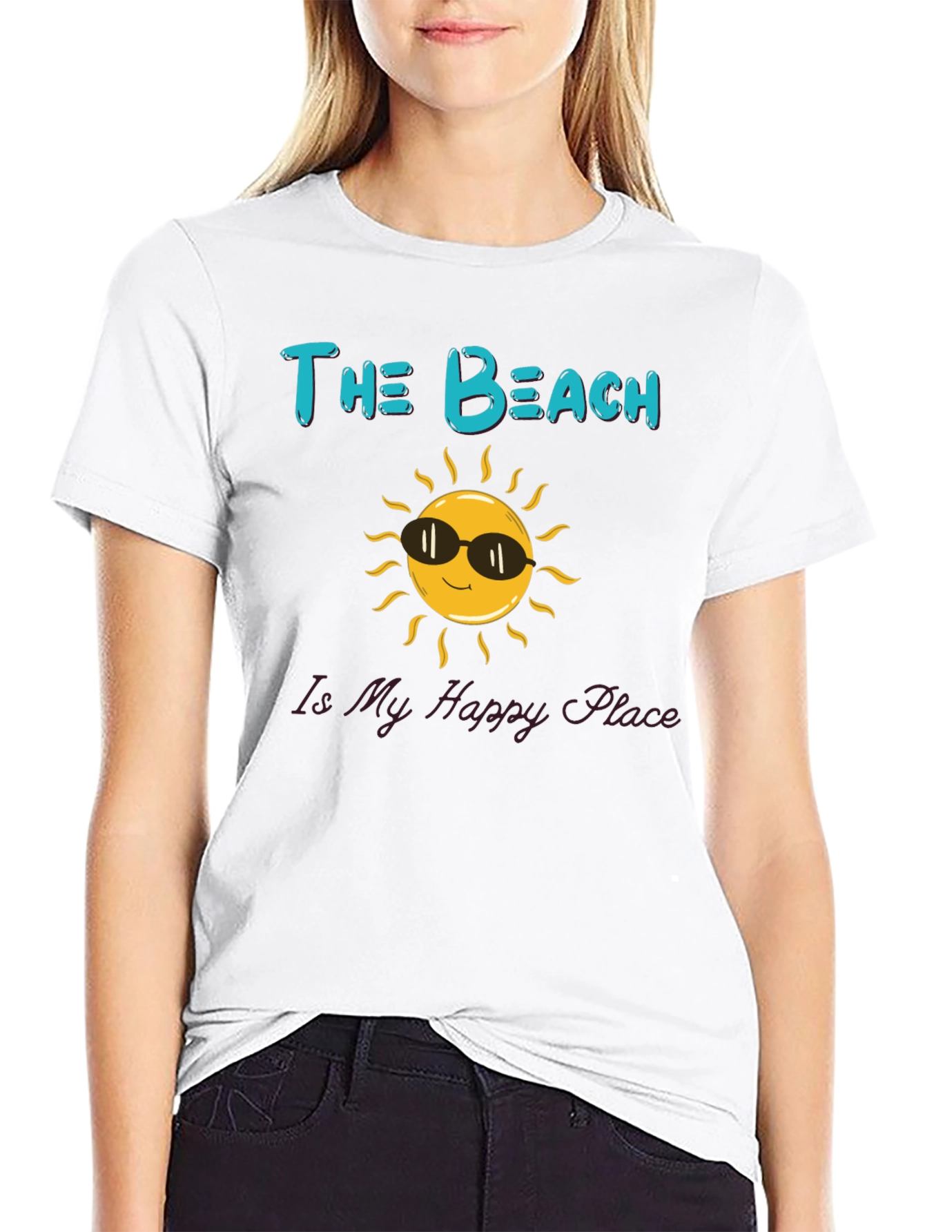 The Beach Is My Happy Place Graphic T-Shirt