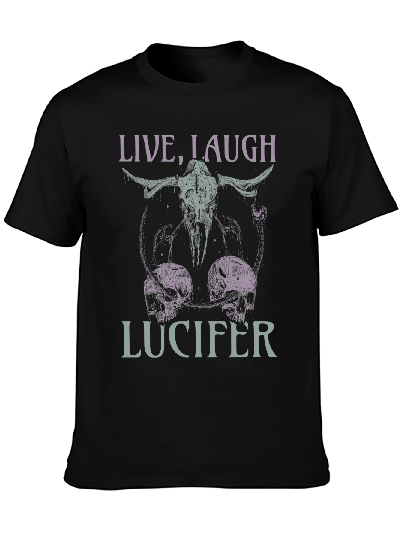 Live Laugh Lucifer Graphic Tee - Black
