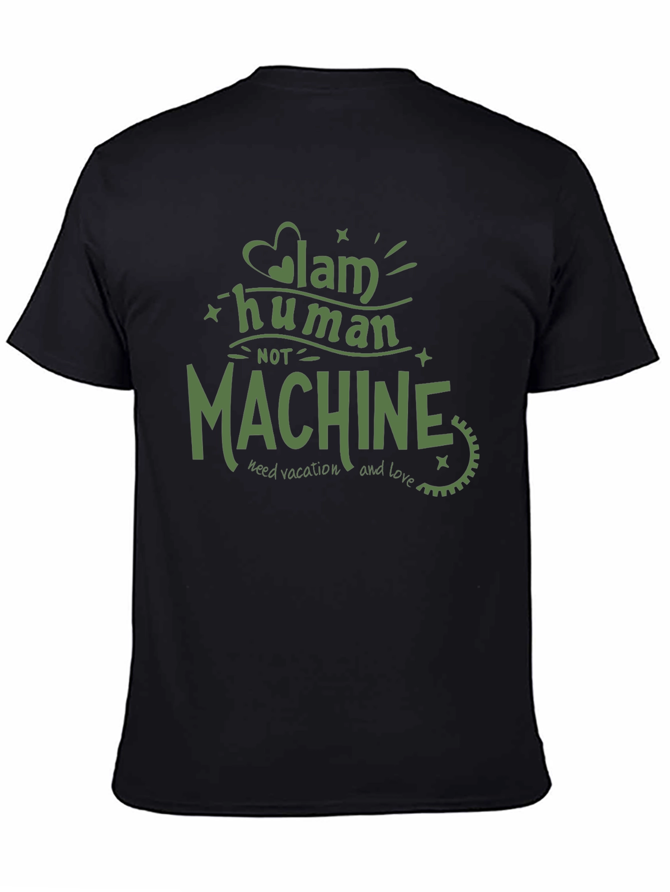 I Am Human Not Machine Graphic T-Shirt