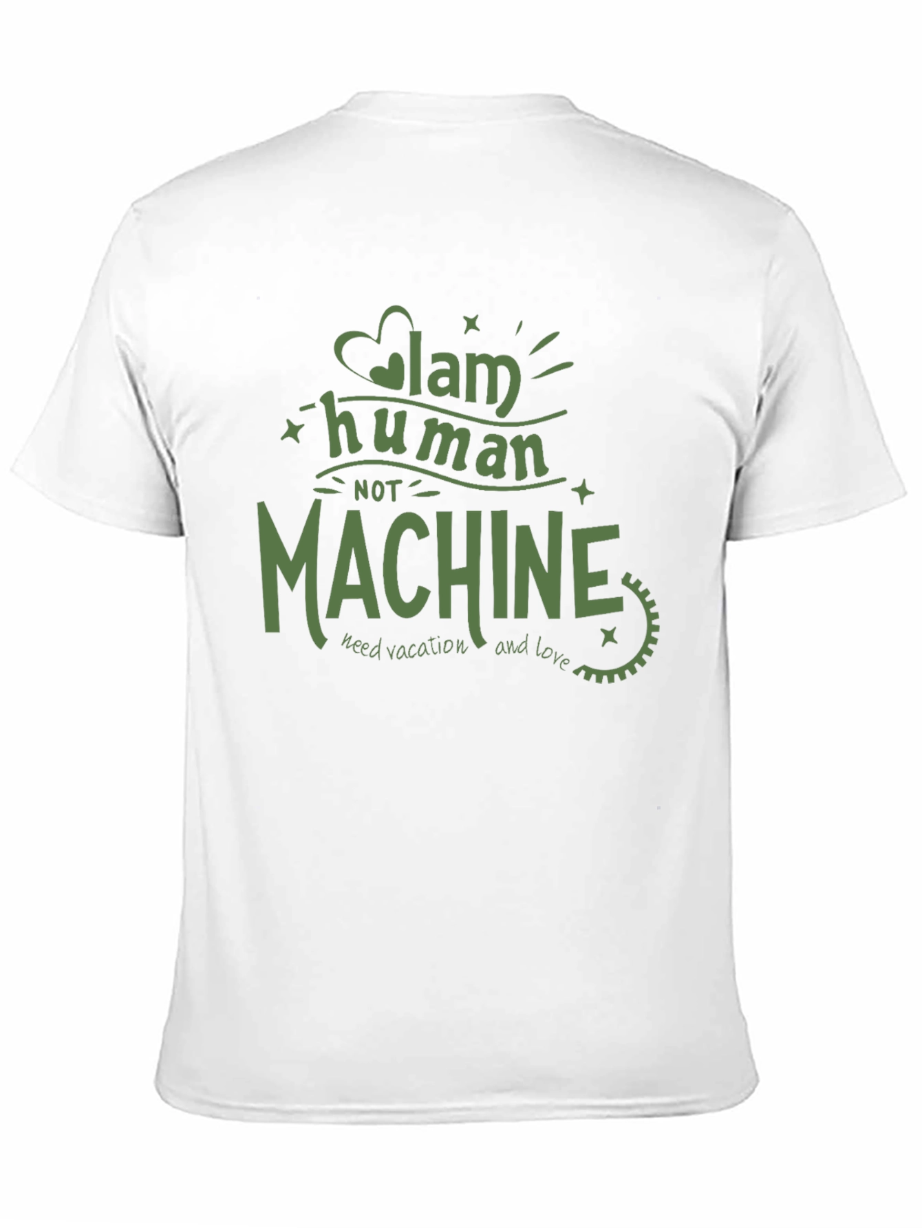 I Am Human Not Machine Graphic T-Shirt