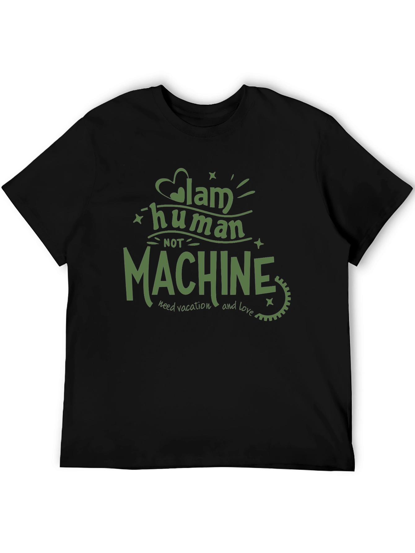 I Am Human Not Machine Graphic T-Shirt