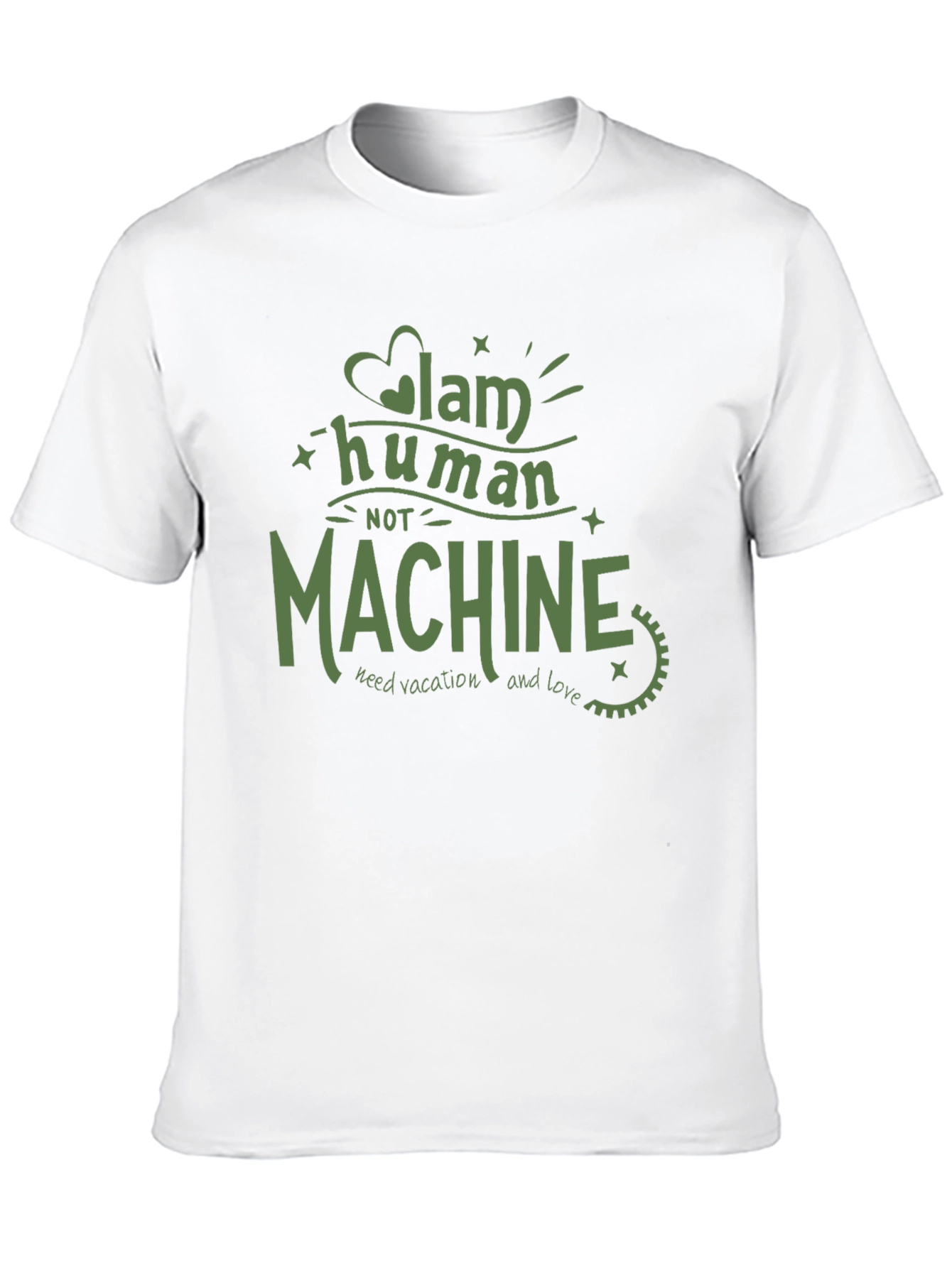 I Am Human Not Machine Graphic T-Shirt
