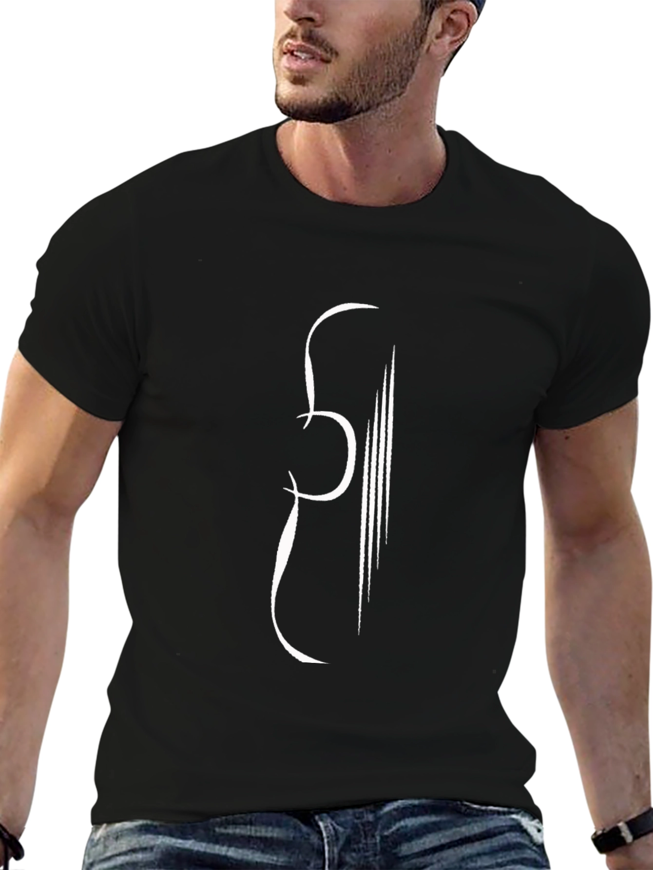 Abstract Guitar Graphic Tee - Stylish Music Lover Shirt