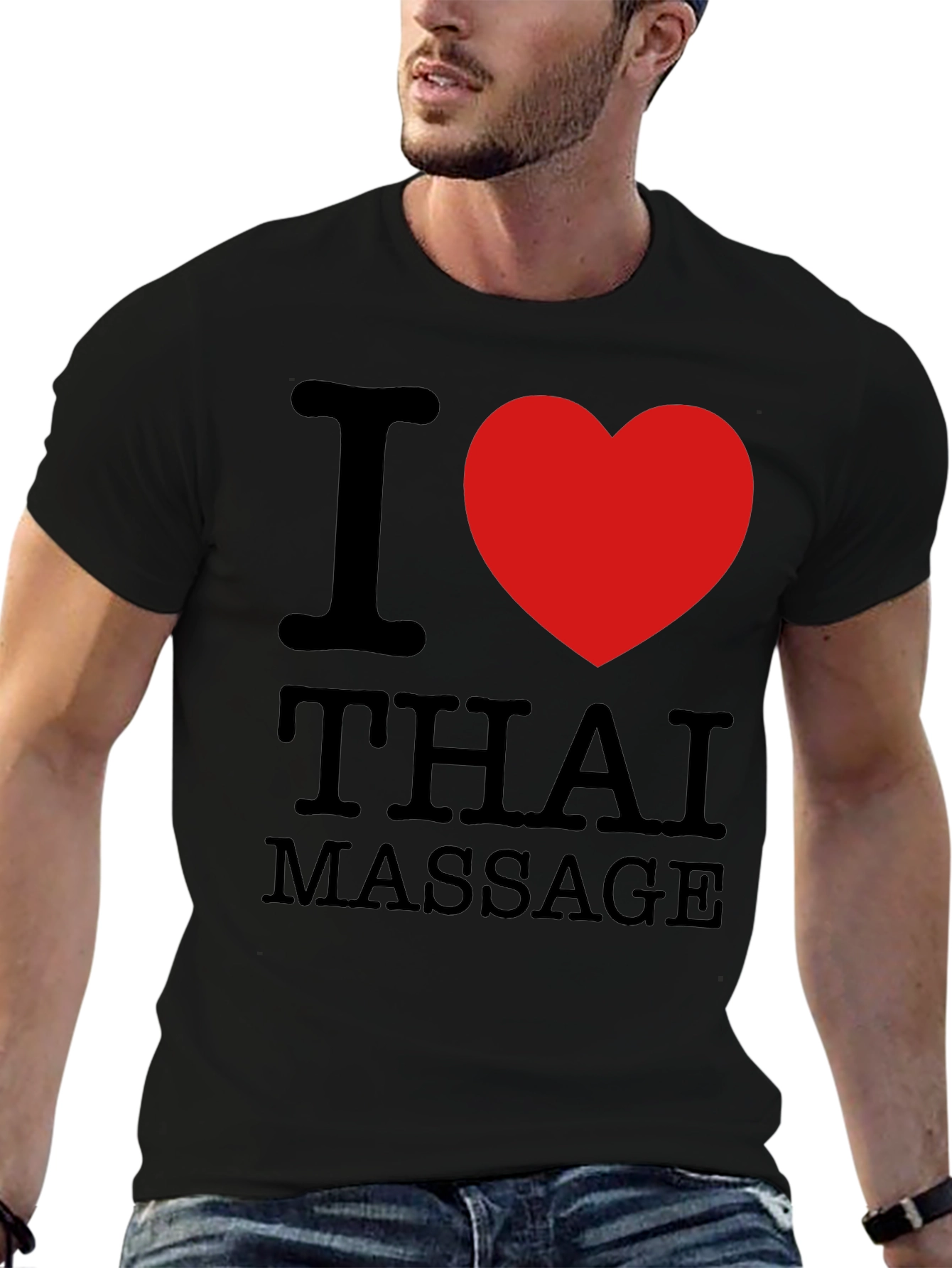 I Heart Thai Massage Black T-Shirt